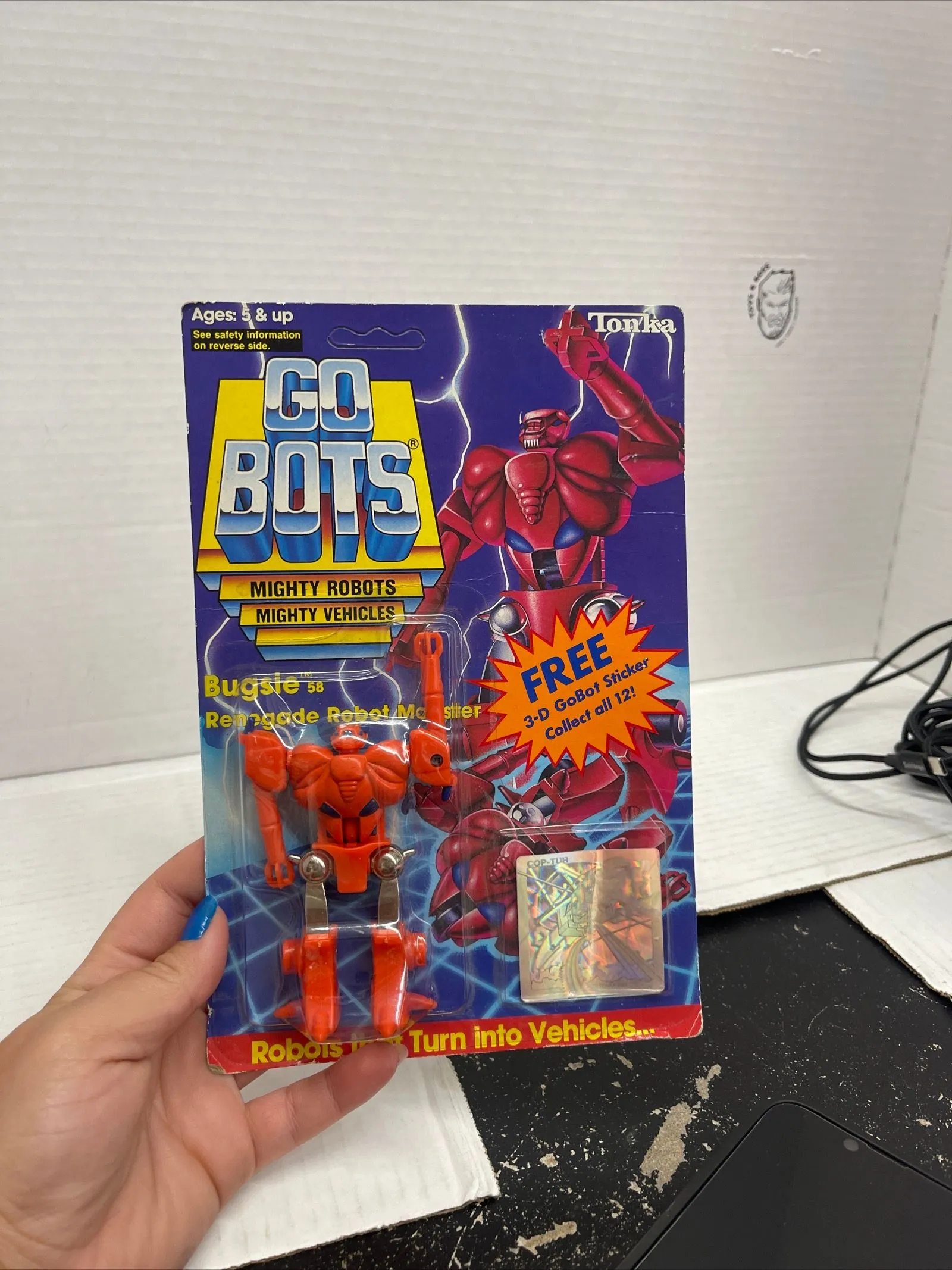 Product image for Bugsie Renegade Robot Monster 3D Sticker Gobots 1985 Tonka Figure NEW SEALED