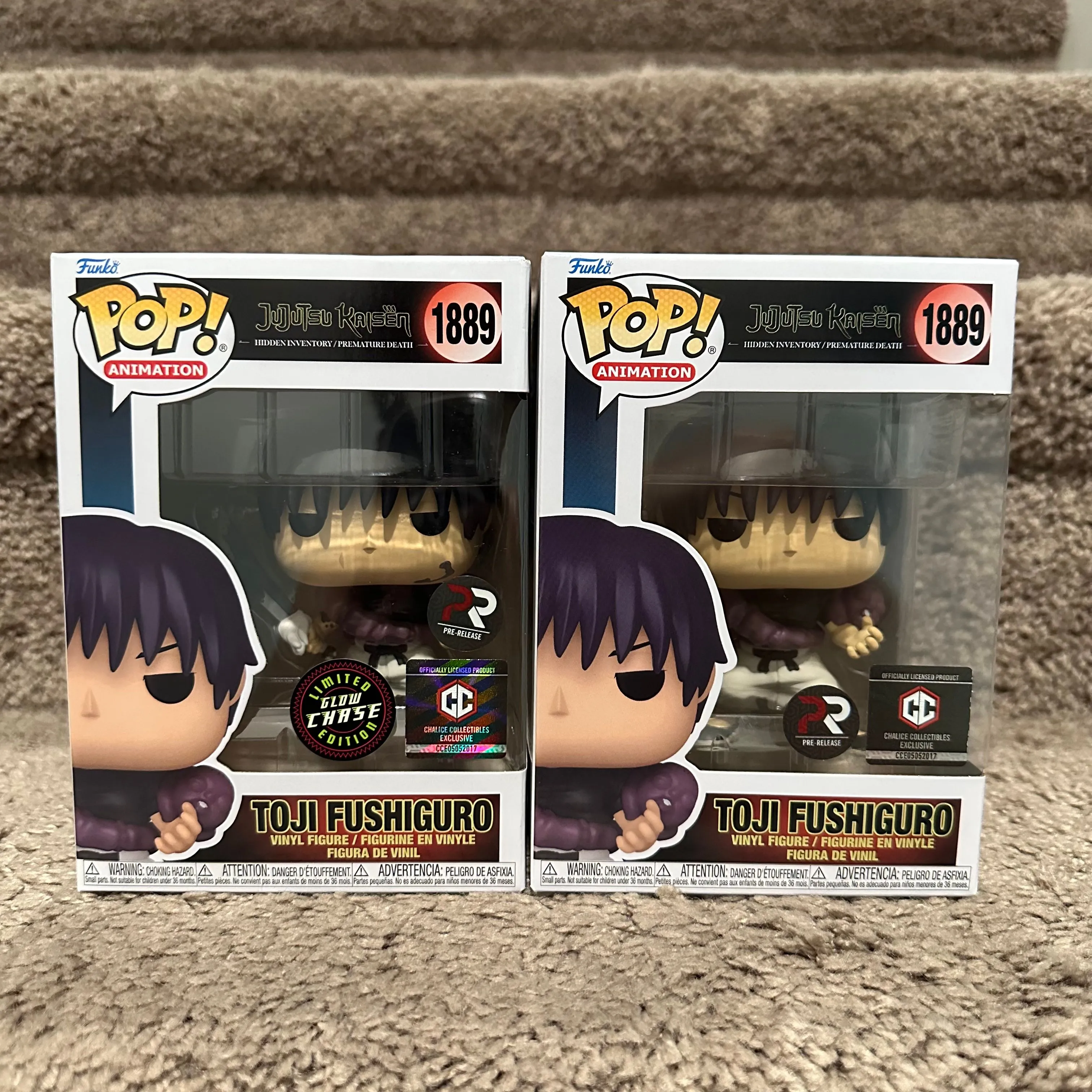 Product image for Pre-Release Toji Fushiguro #1889 Common & (Glow in the Dark) CHASE Bundle