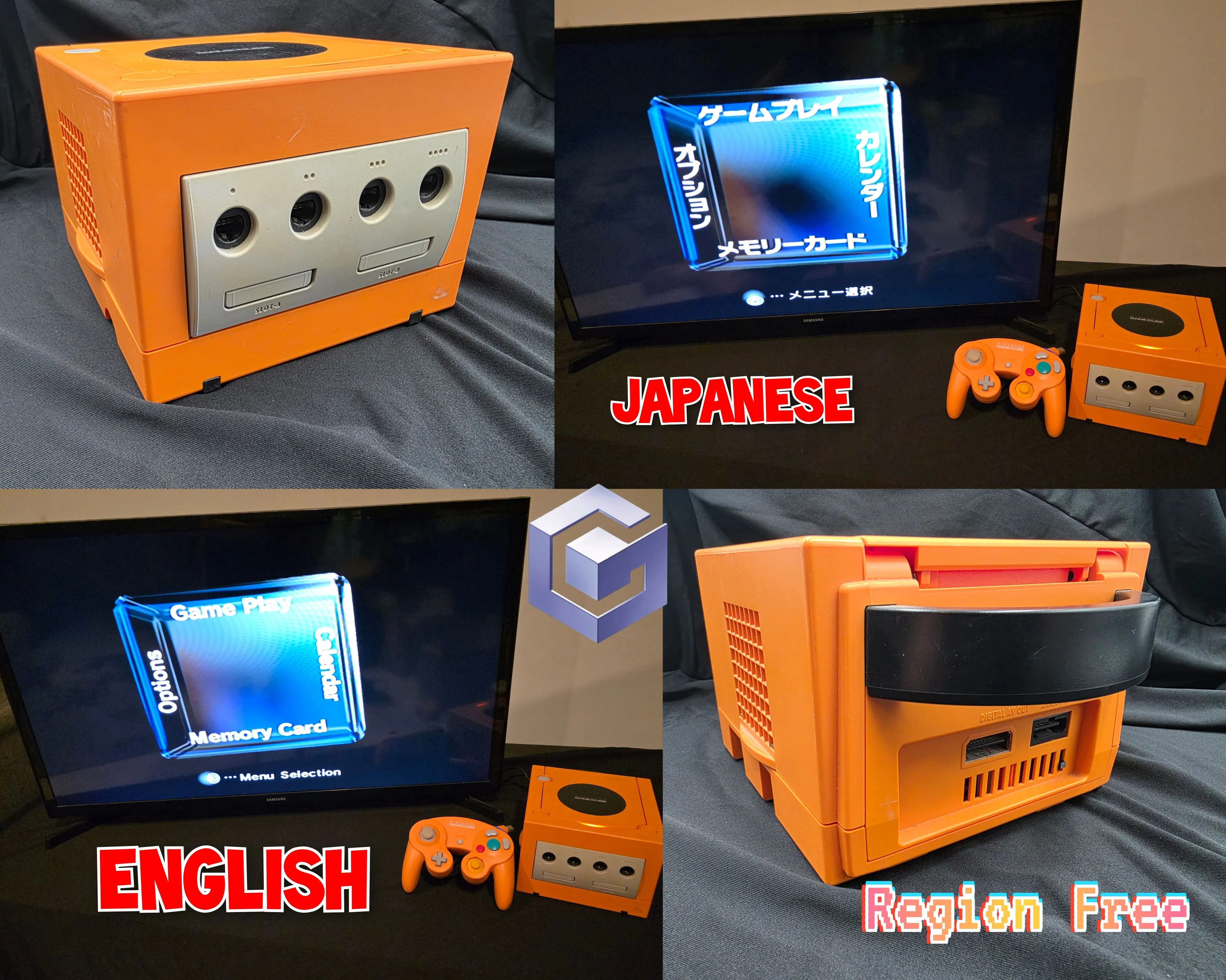 Product image for Nintendo GameCube Orange - Region Free Switch Console Bundle