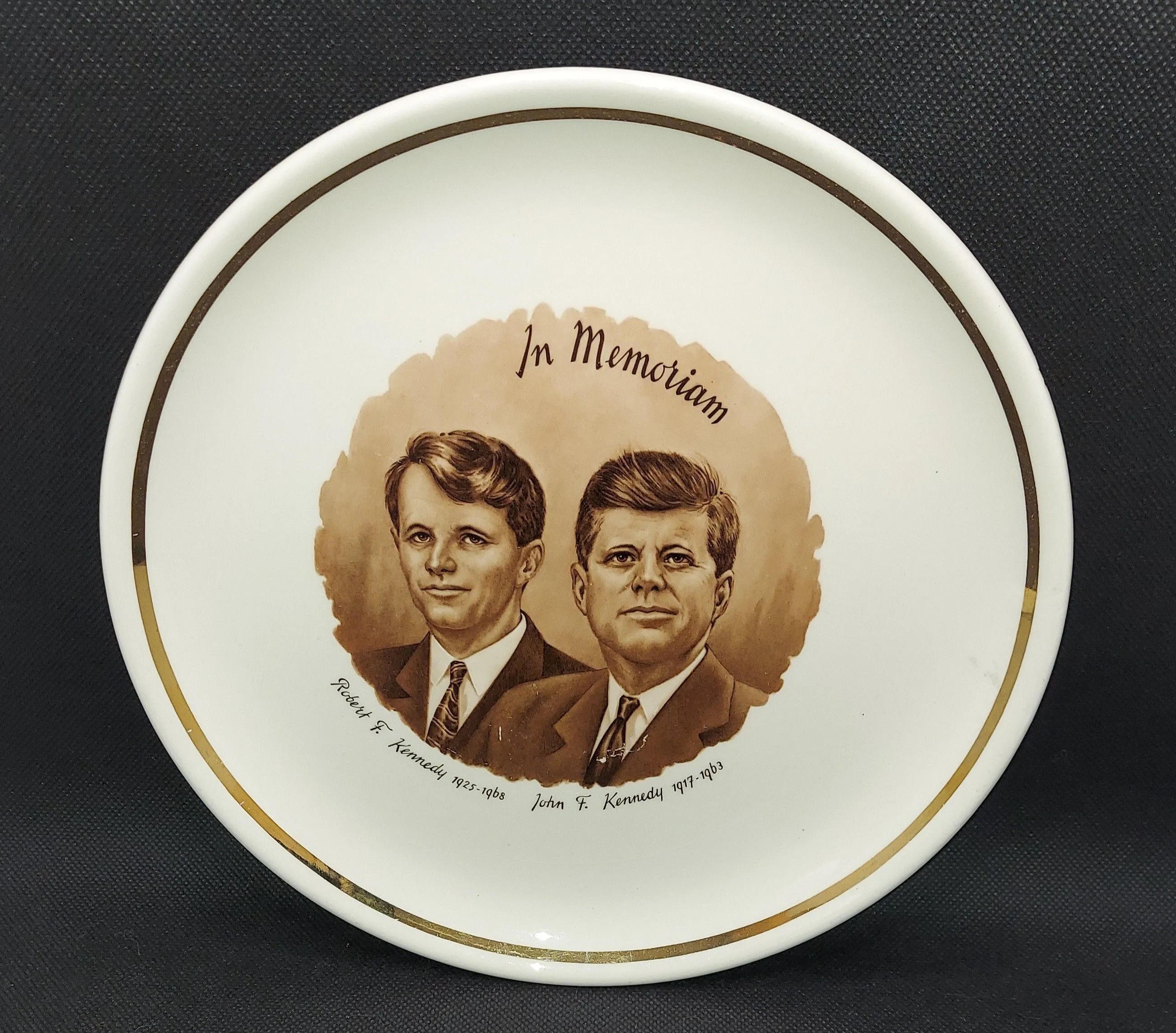 Product image for Vintage Robert And John Kennedy Collector Plate American Ironstone Home Wall Art