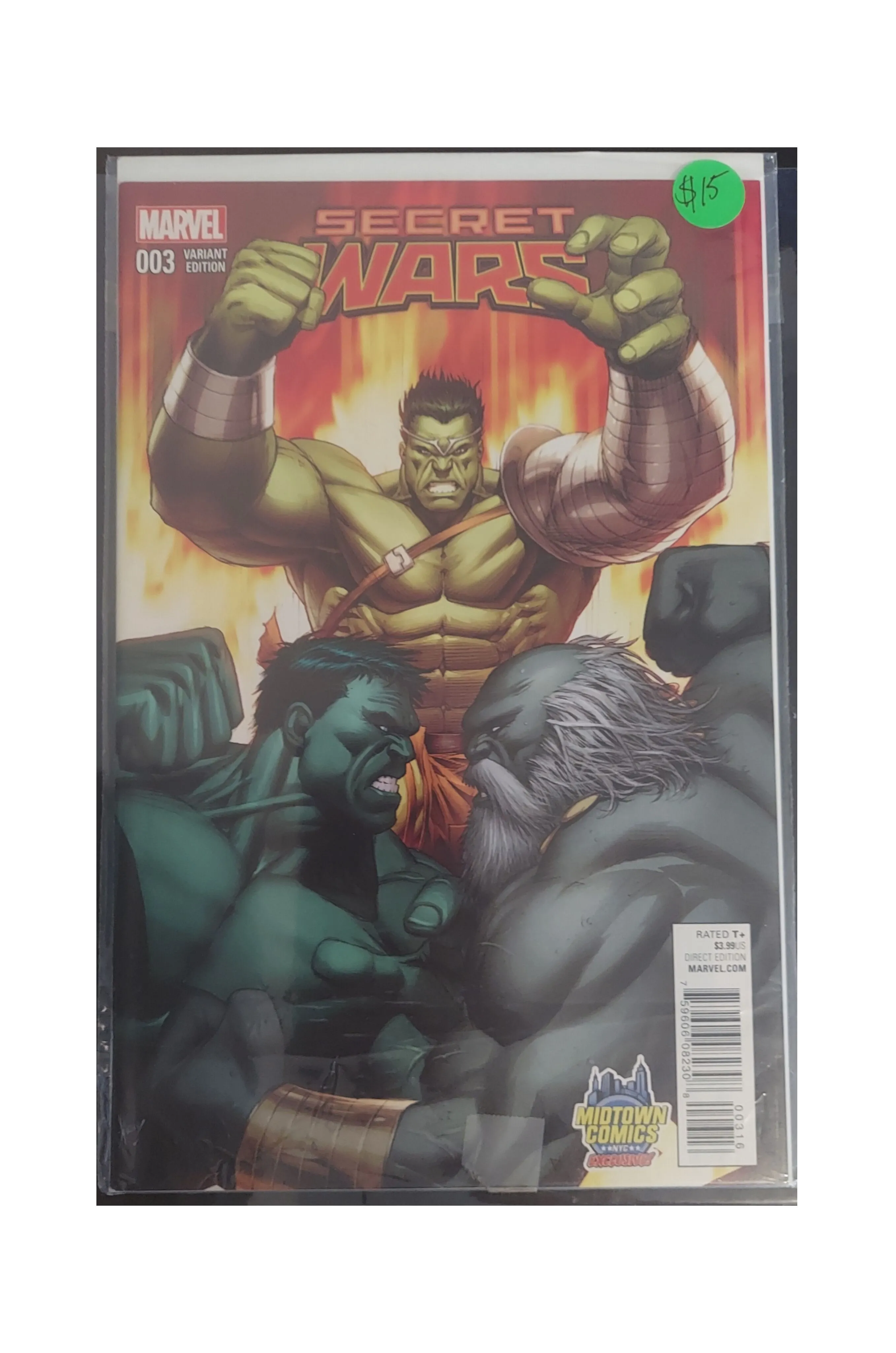 Product image for Secret Wars #3 Hulk Midtown Comics Exclusive (2015)