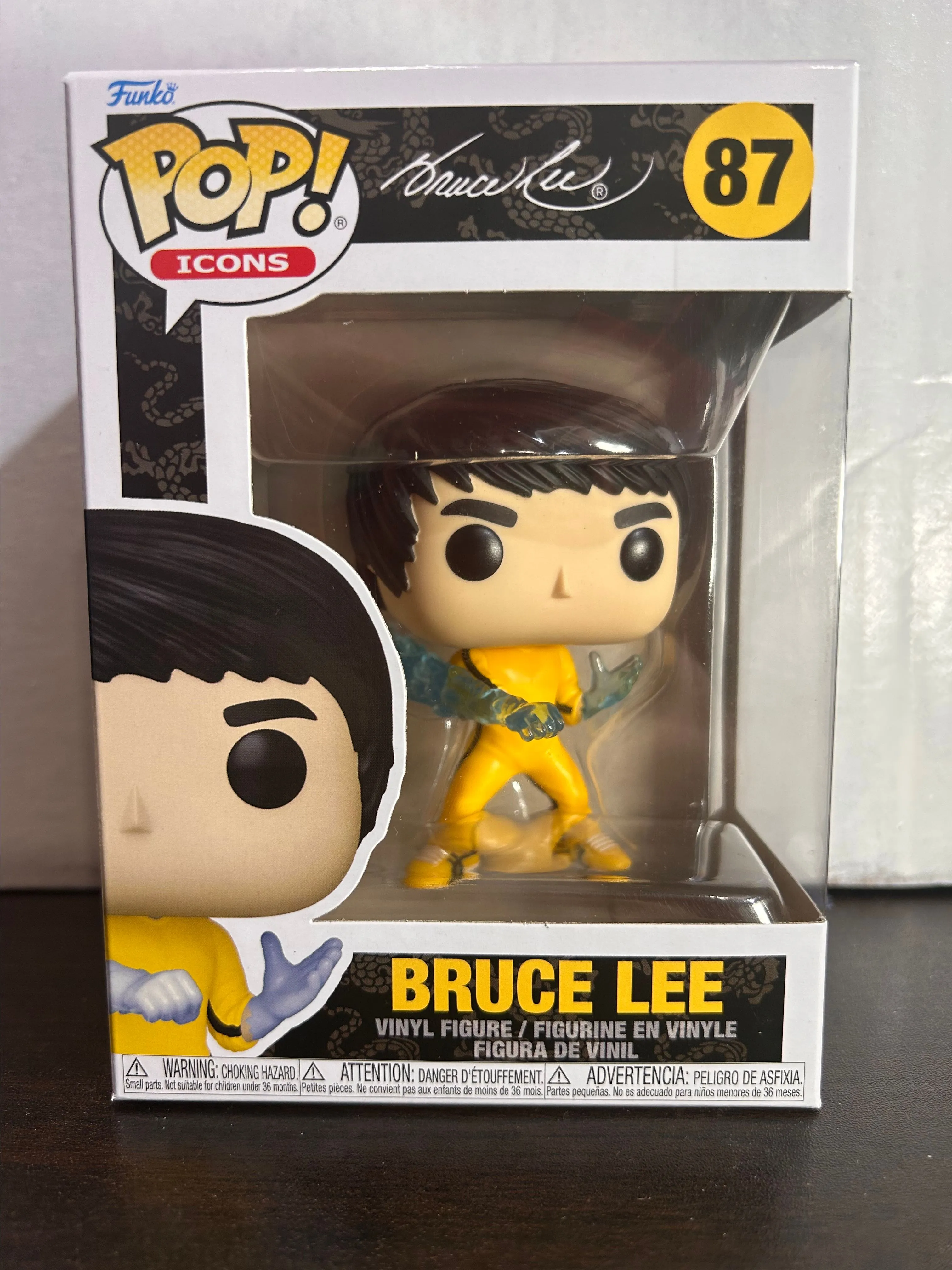 Product image for Bruce Lee Icons Funko Pop 87 With Protector