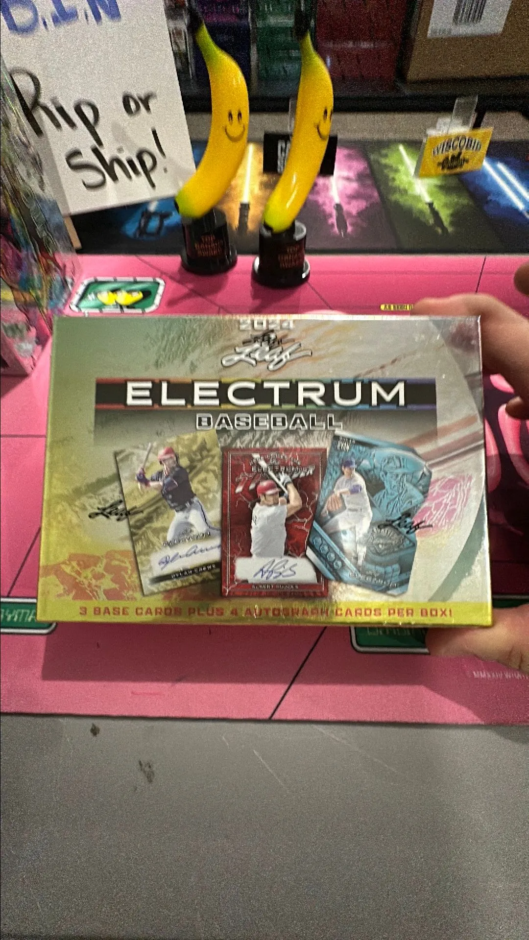 Product image for ( 1 ) 2024 Leaf Electrum Baseball Hobby Box 4 Autos Per Box