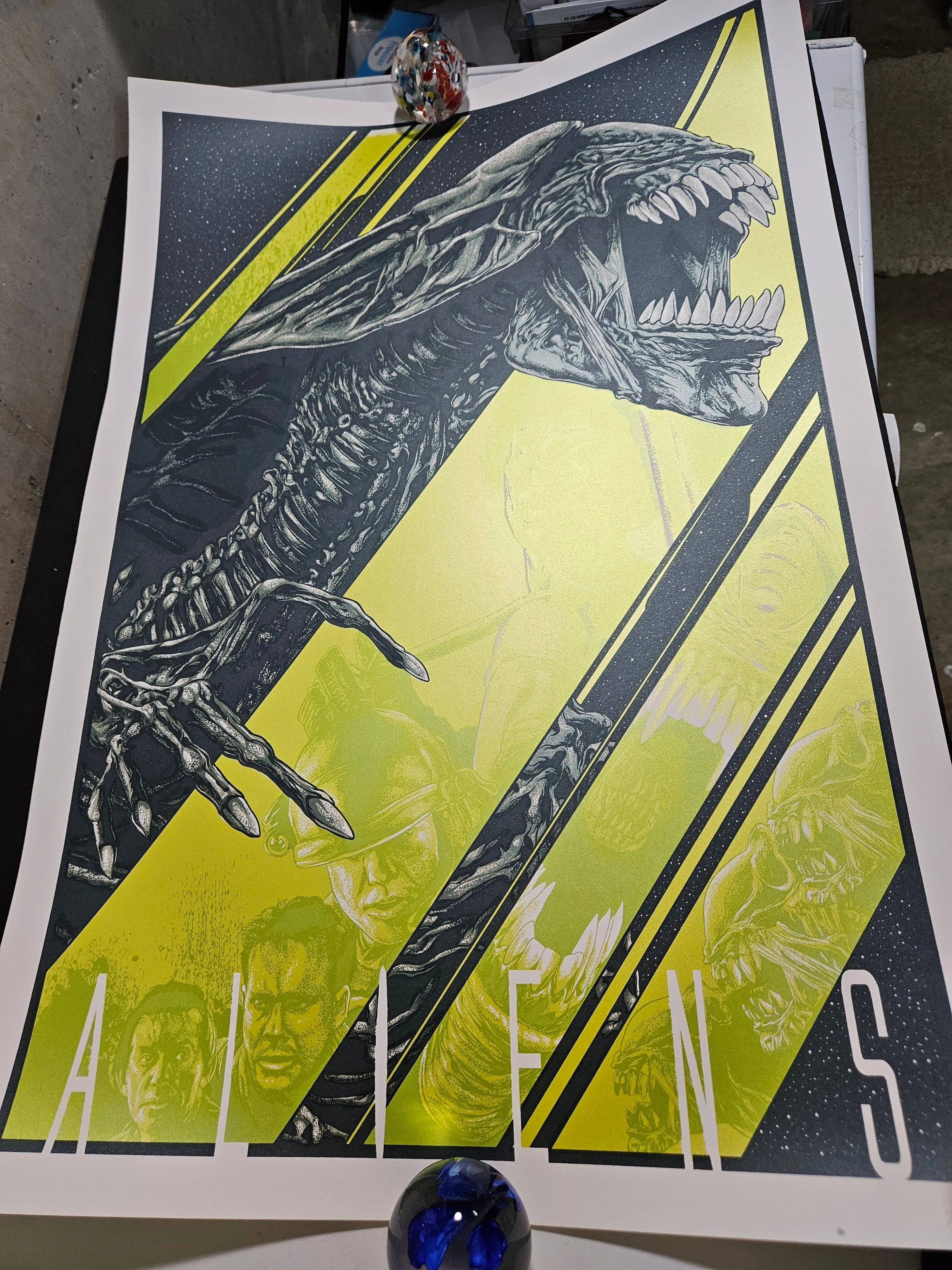 Product image for Rare Aliens Queen Test Artist Proof Print by Steven Holliday Xenomorph Ripley