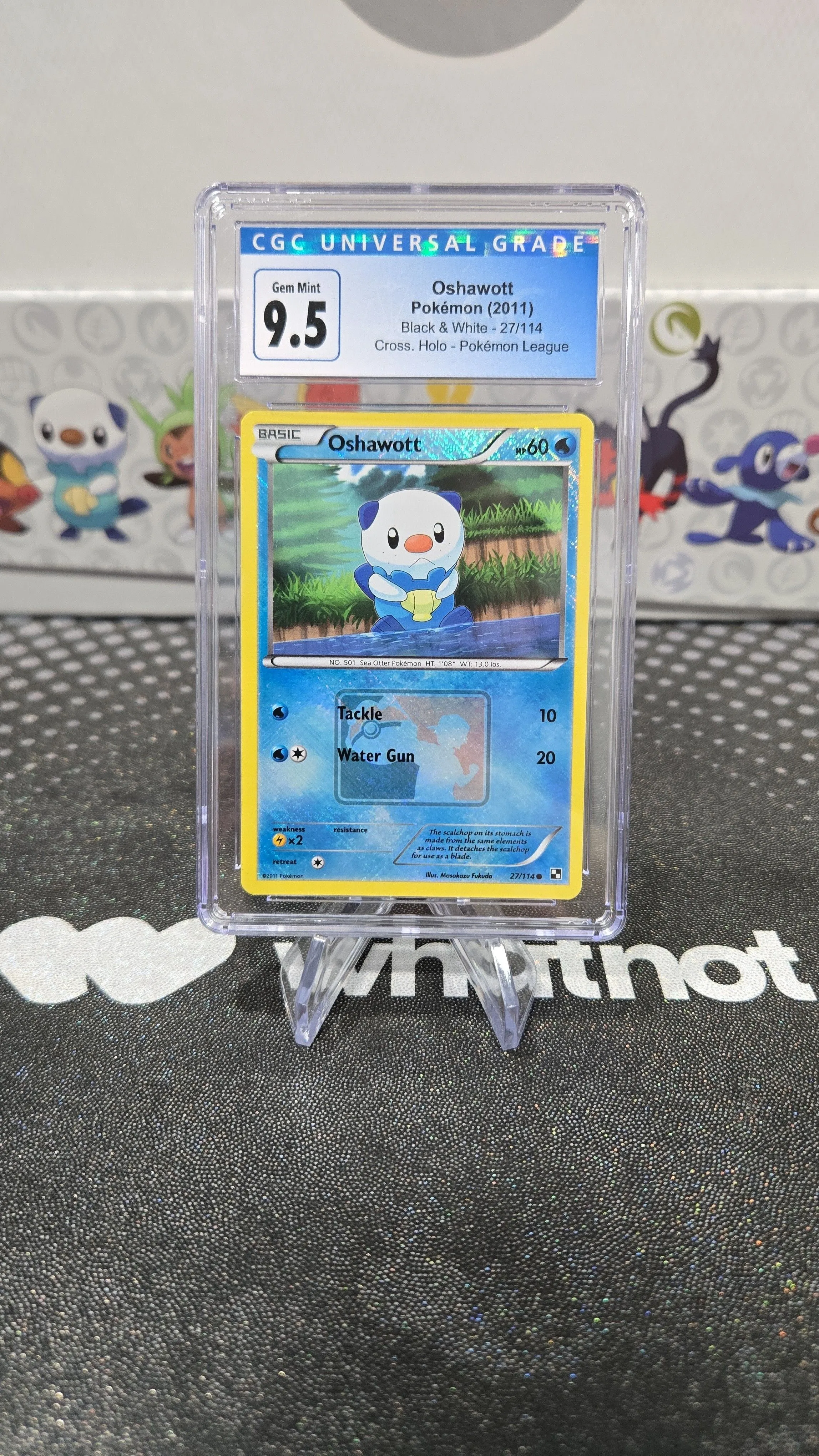 Oshawott - Cross Hatch Holo Pokemon League Promo - CGC 9.5 (10) Old Label   Whatnot: Shop, Sell, Connect