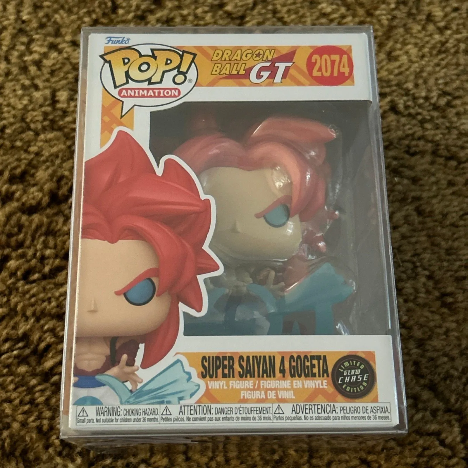 Product image for 0. Funko POP! Super Saiyan 4 Gogeta - GLOW CHASE w/ POP Protector
