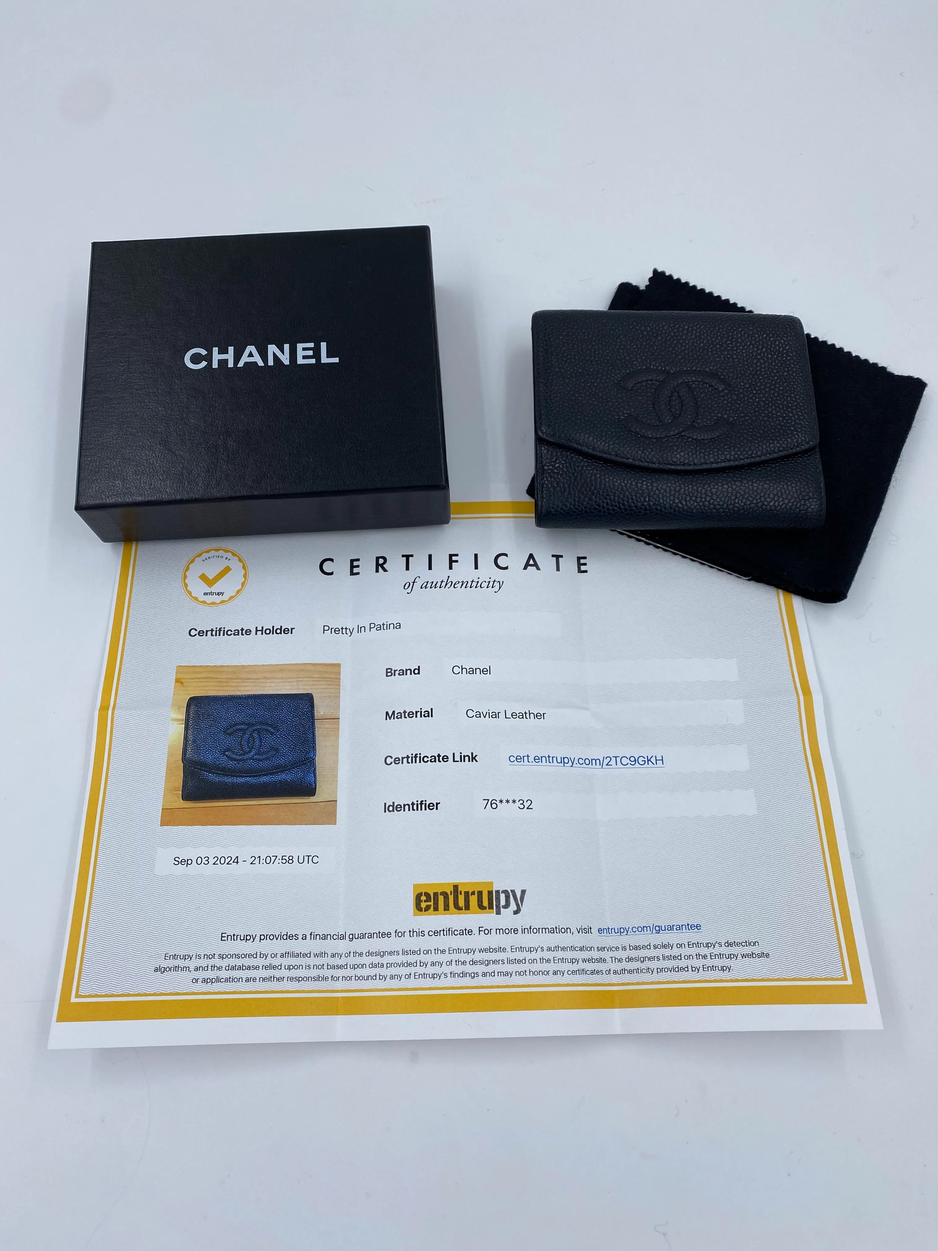 Product image for Chanel Caviar Timeless CC Compact Wallet