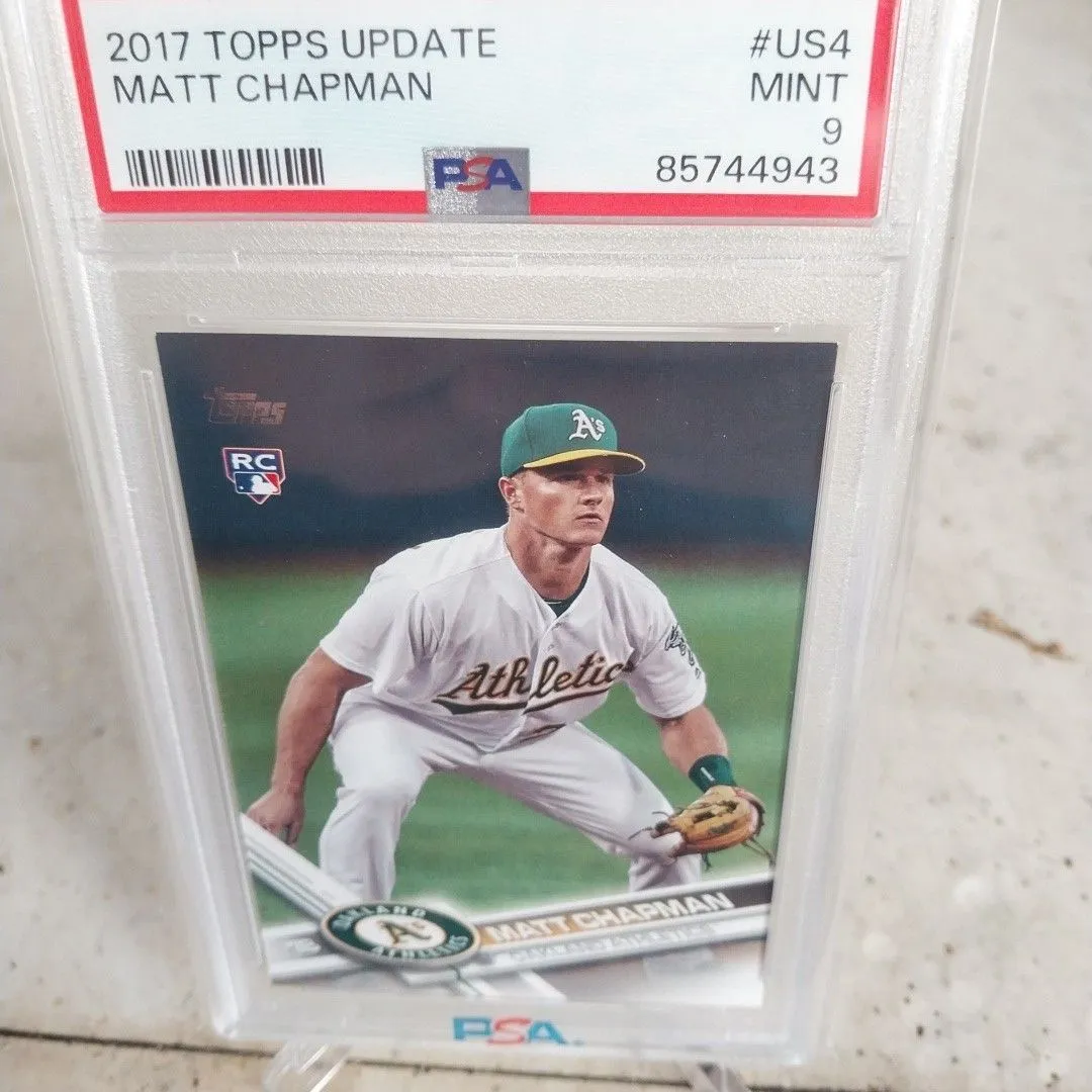 Product image for 2017 Topps Update Matt Chapman US4  PSA MINT 9