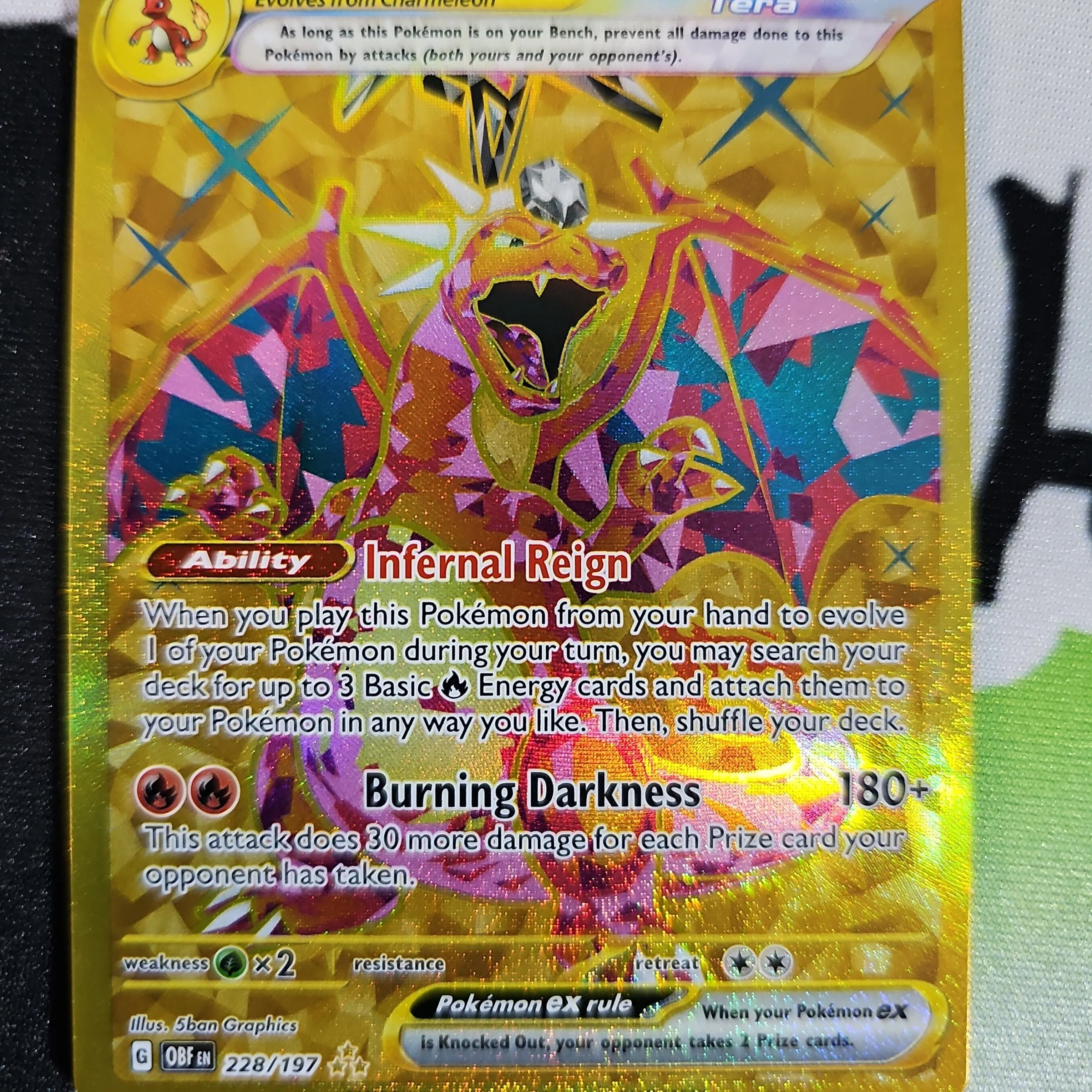 pokemon obsidian flames charizard card Pokemon TCG Obsidian Flames Charizard Ex #215/197 Ultra Rare – EJ Cards main image 1