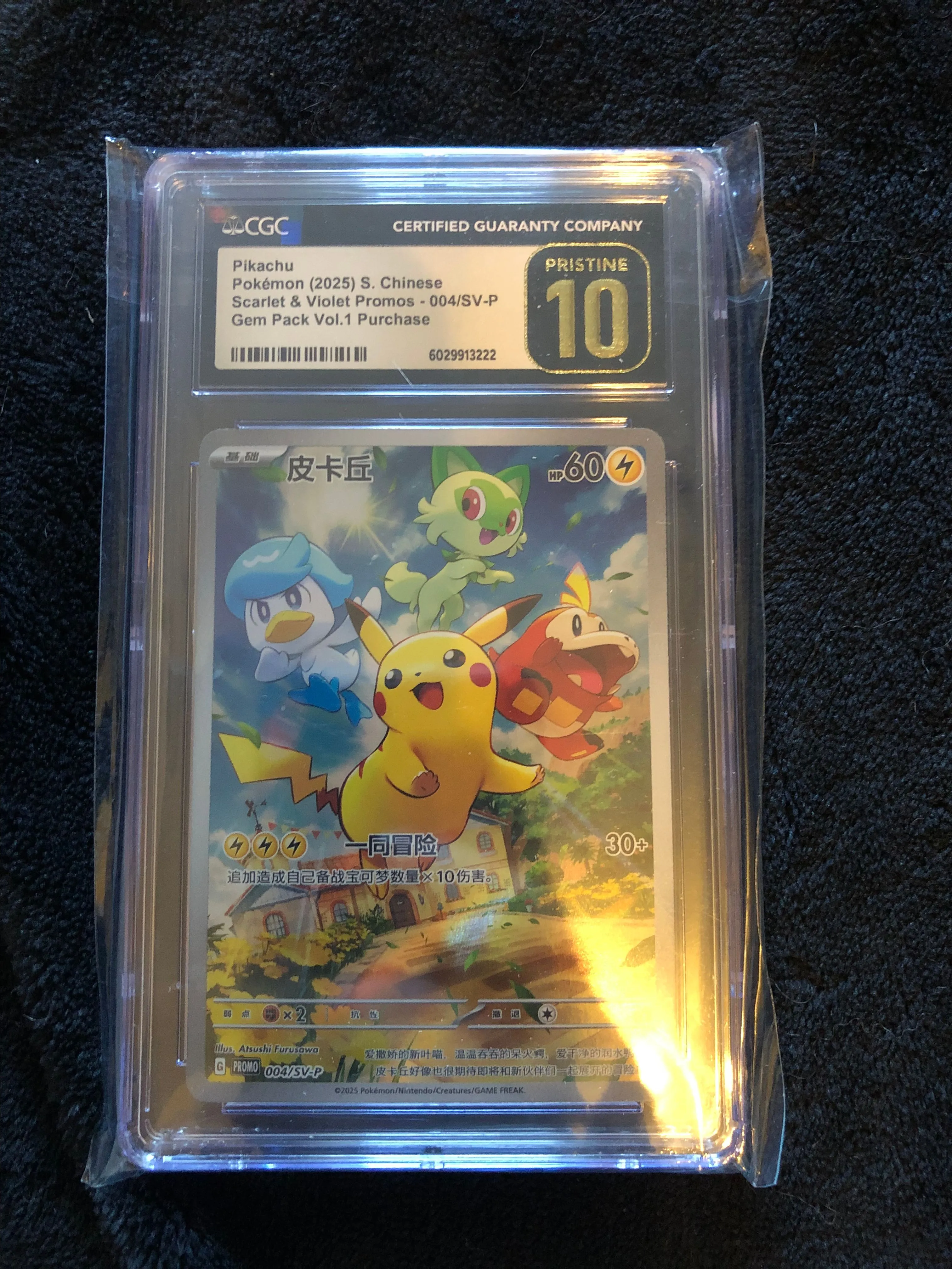 Product image for Pokemon CGC Pristine 10 CHINESE Pikachu #004