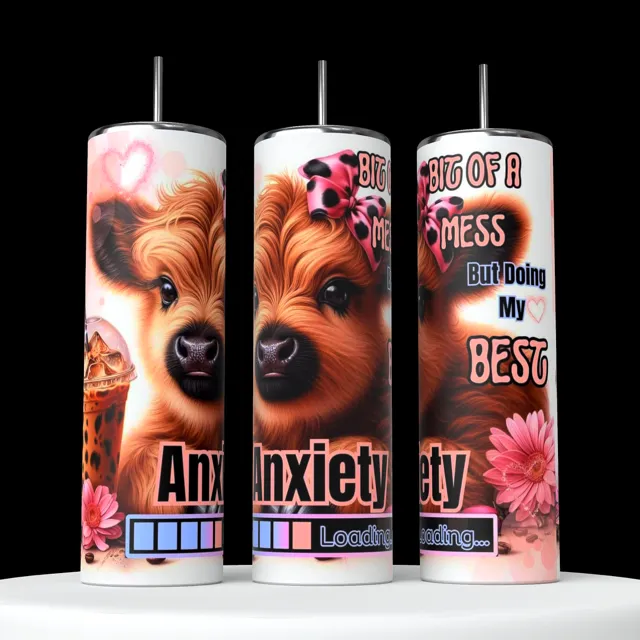 Product image for 20oz Kayla Anxiety Calf with Polka Dot Bow Tumbler
