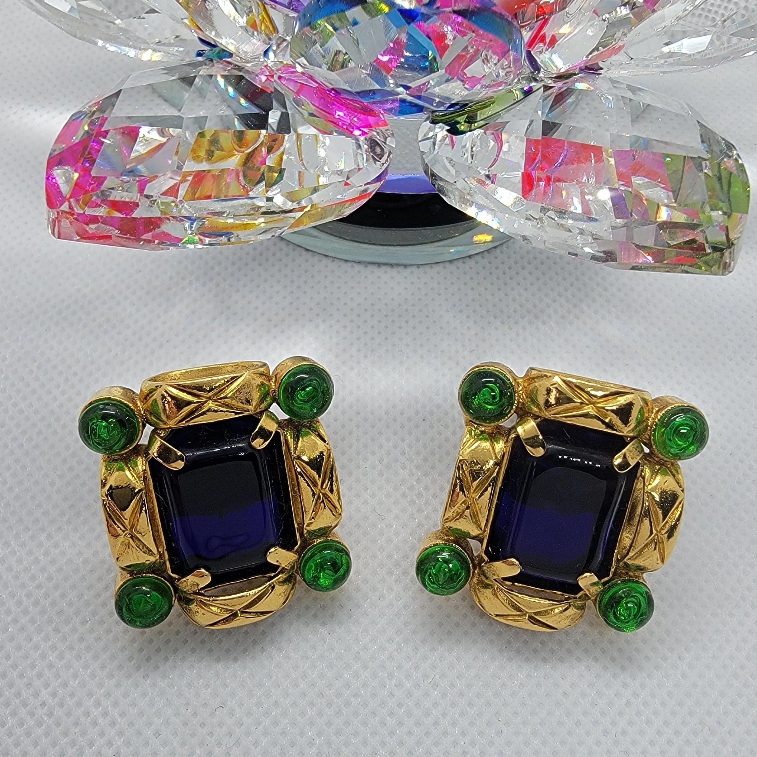 Product image for CHANEL Gripoix Vintage Clip-On Earrings ✨️ 1986 - 1992 ✨️ Season 25