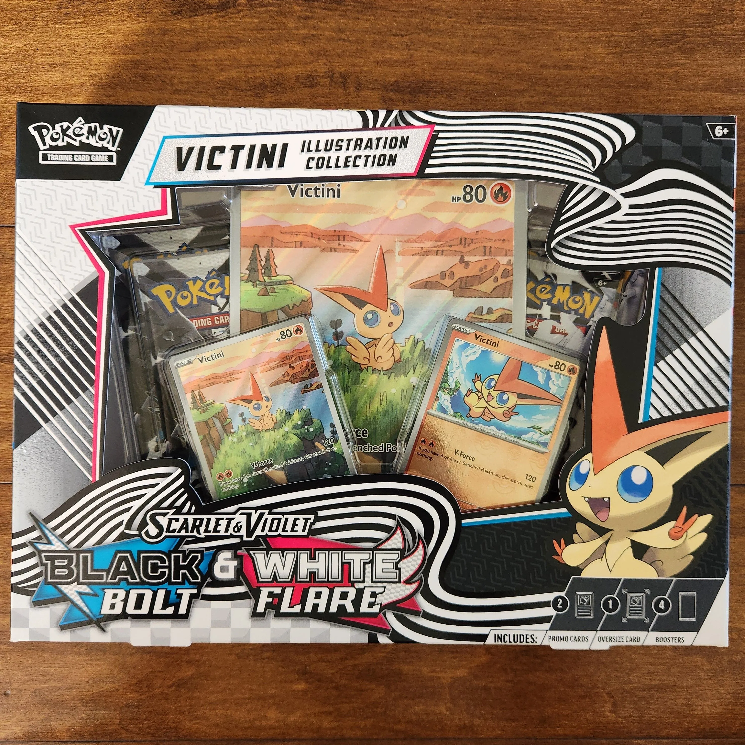 Product image for Pokemon Unova Victini Illustration Collection Box - SV: Black Bolt (BLK)