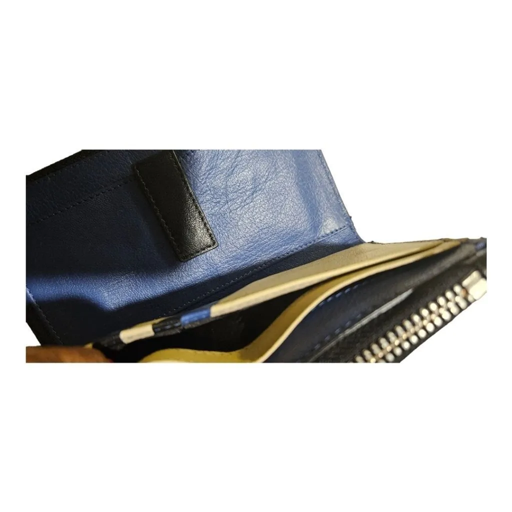 Product image for THACKER Multi-use Color block Alexis double zip Wristlet Wallet
