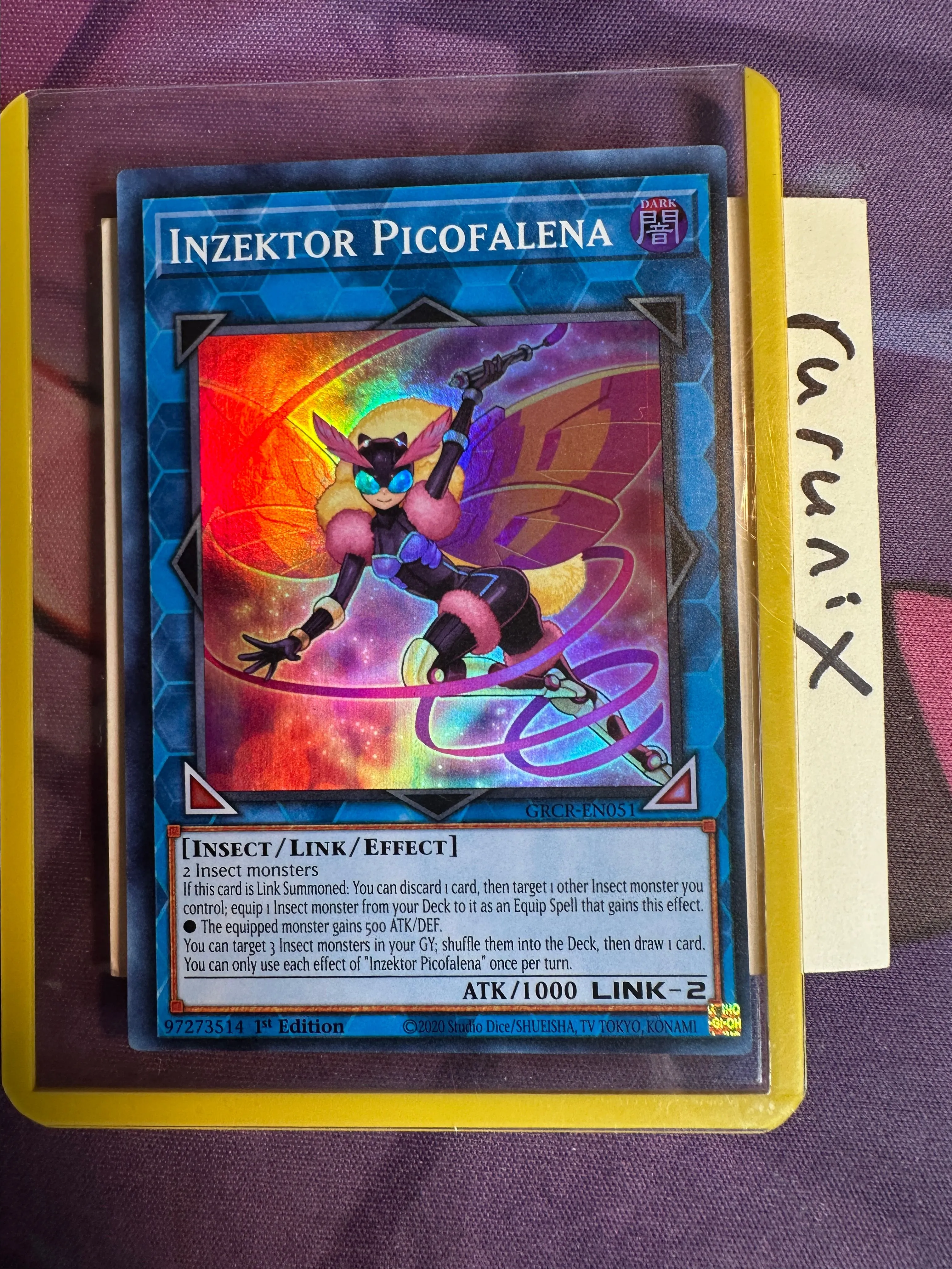 Yugioh Inzektor Picofalena GRCR-EN051 Super Rare The Grand Creators (GRCR)   Whatnot: Shop, Sell, Connect