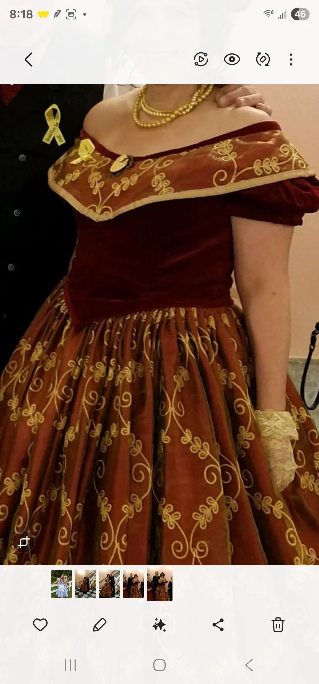 Product image for #14 Civil War Ballroom Gown size 12