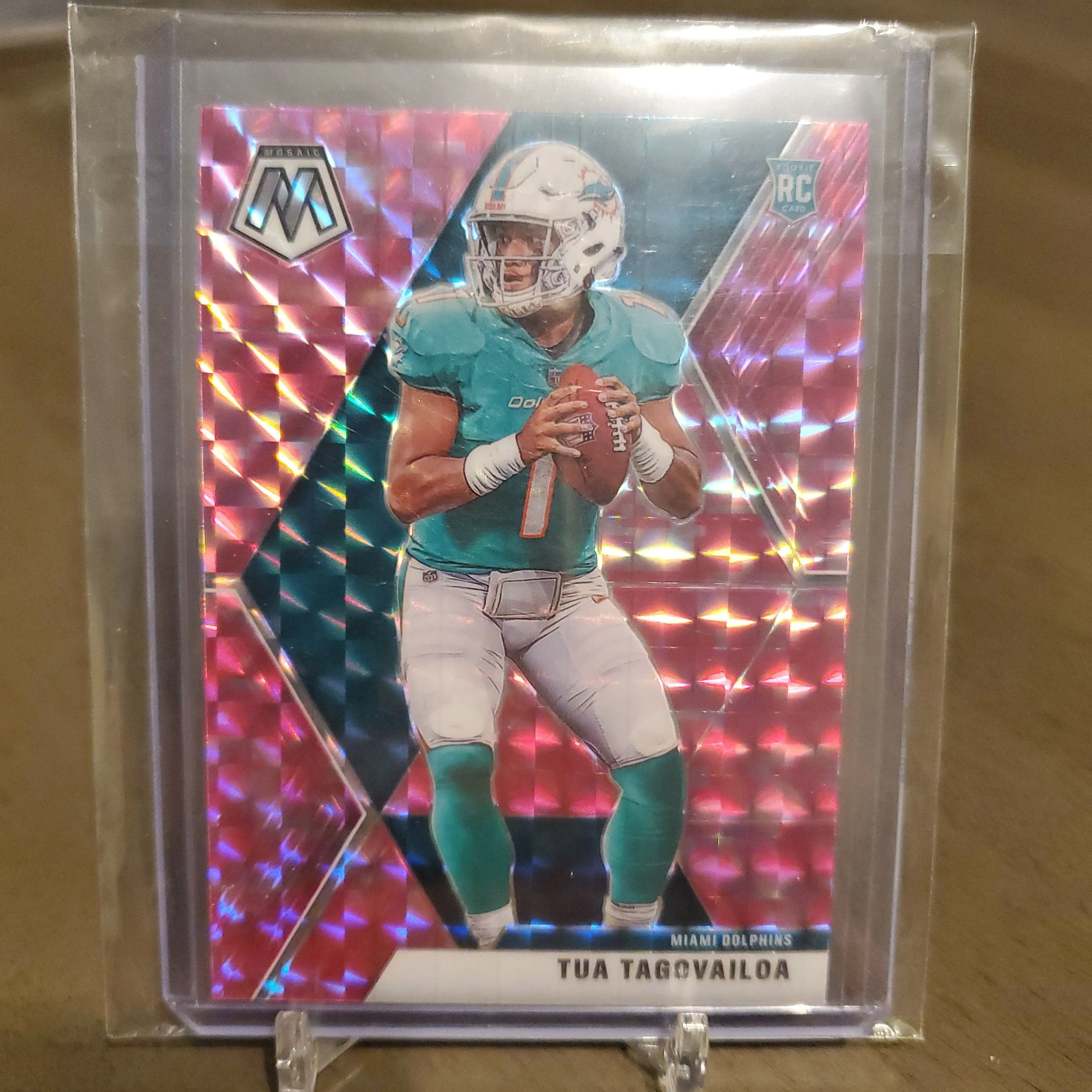 Product image for 2020 Mosaic Pink Camo Tua Tagovailoa Dolphins rookie