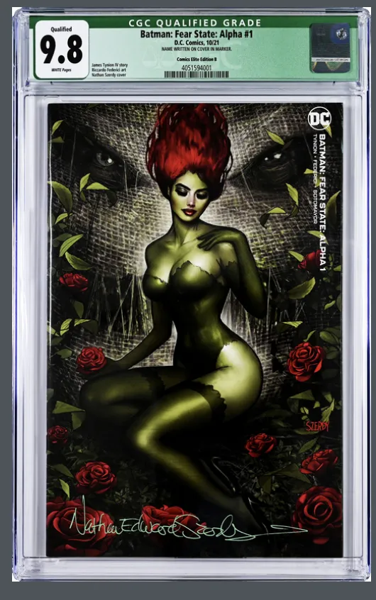 Product image for Batman: Fear State Alpha #1 Minimal Signed By Nathan Szerdy w/ COA  9.8 CGC Green Label