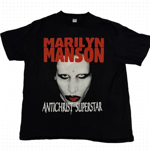 Product image for 1990s Marilyn Manson "Antichrist Superstar" Tour Parking Lot Boot Band Tee 