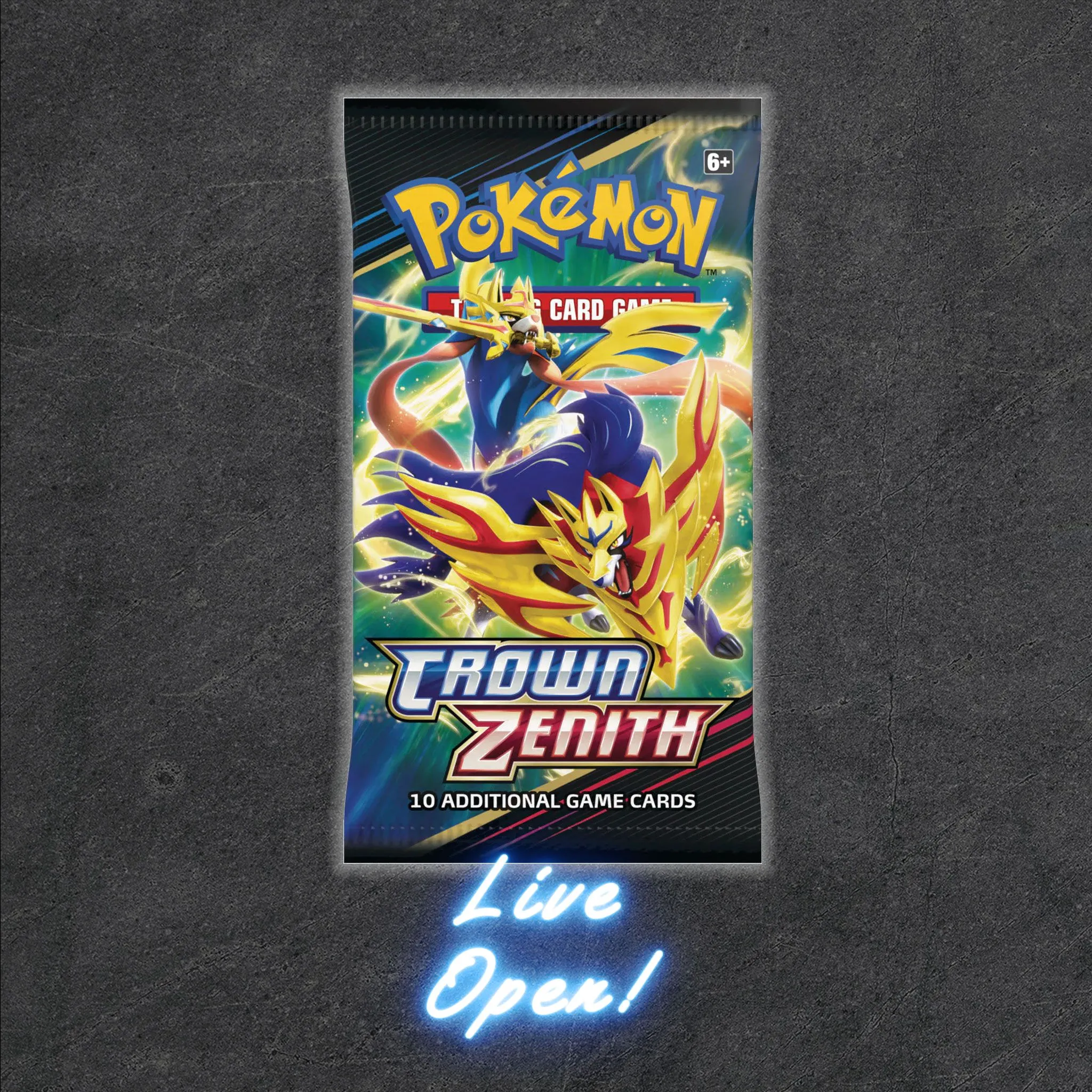 Product image for Pokémon Crown Zenith Booster Pack (Live Open)