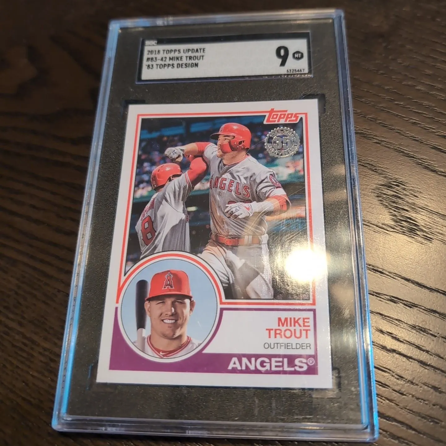 Product image for Mike Trout 2018 Topps 35th anniversary SGC 9