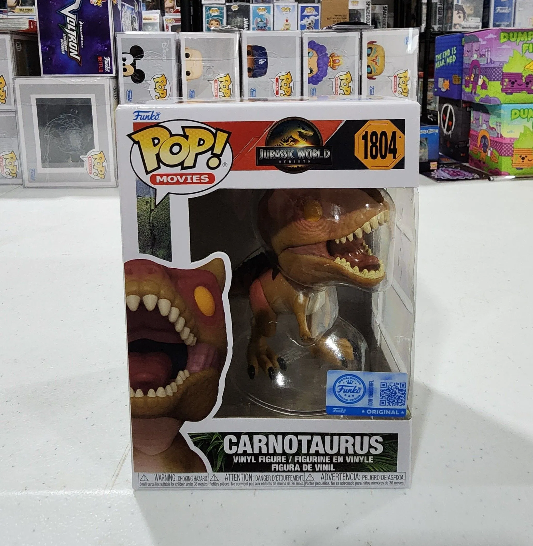 Product image for Funko POP Jurassic World Rebirth Carnotaurus Target Exclusive # 1804 