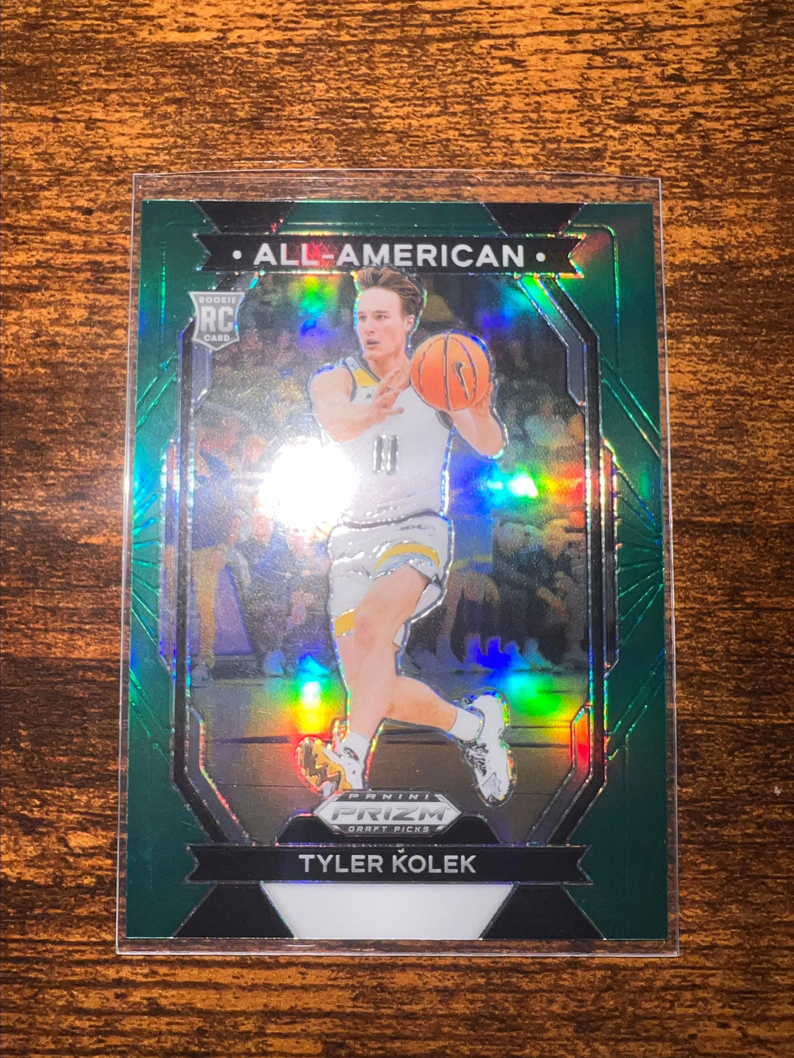 Product image for Tyler Kolek 2024-25 Prizm Draft Picks #22 Rookie All-American Green Prizm