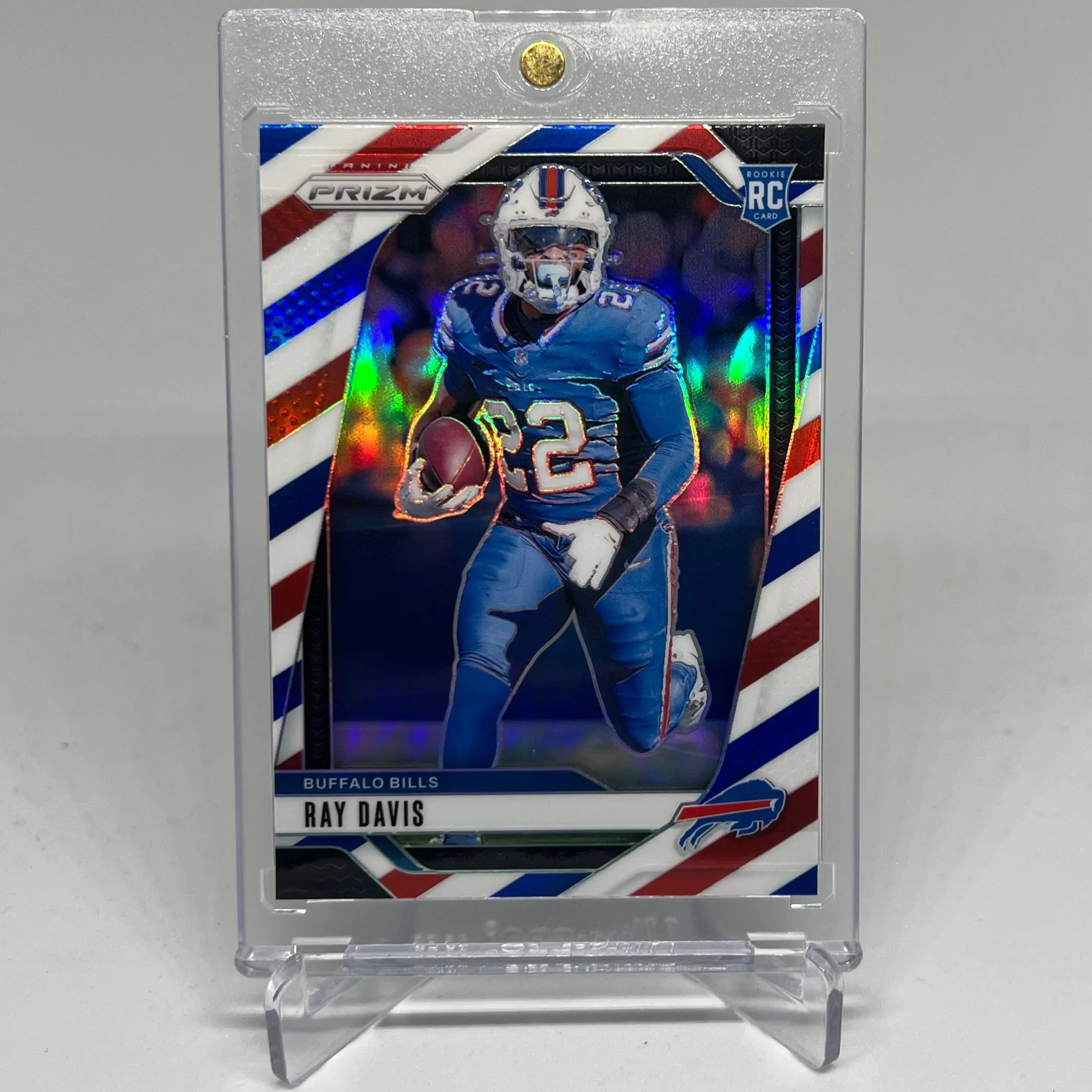 Product image for Ray Davis 2024 Paninj Prizm Red White Blue Prizm #382 RC Bills