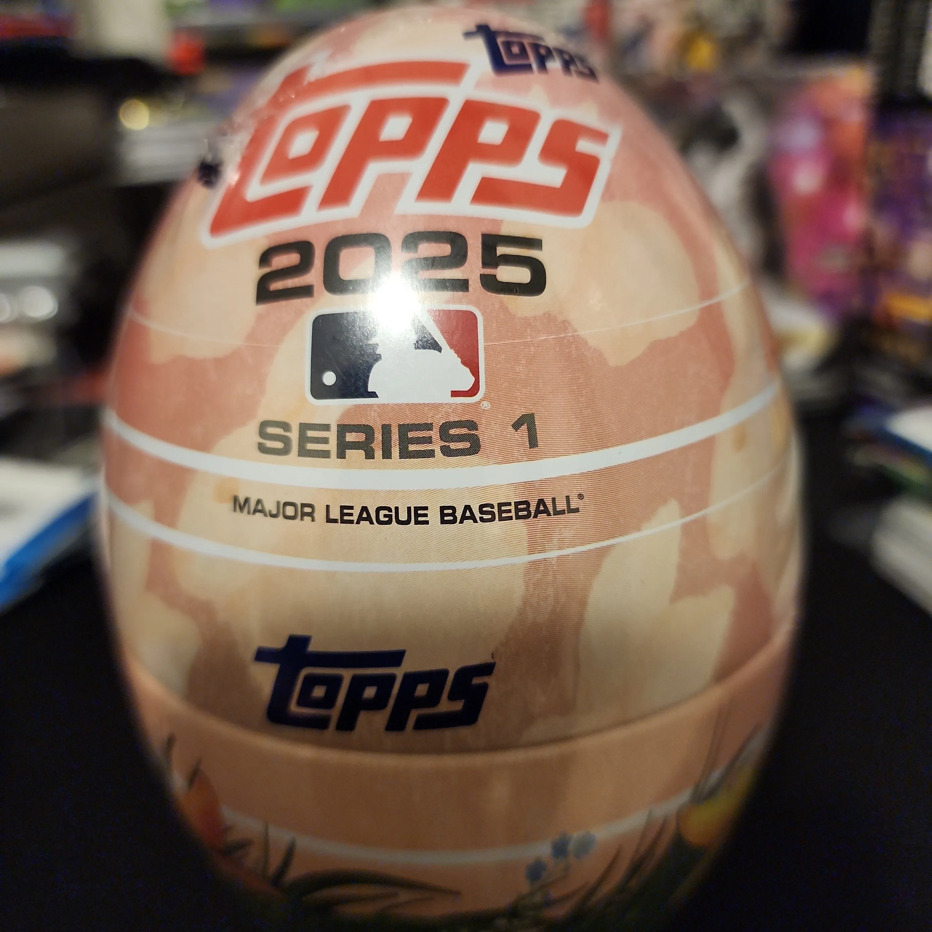 Product image for random coin and Topps 2025 Easter tin sealed