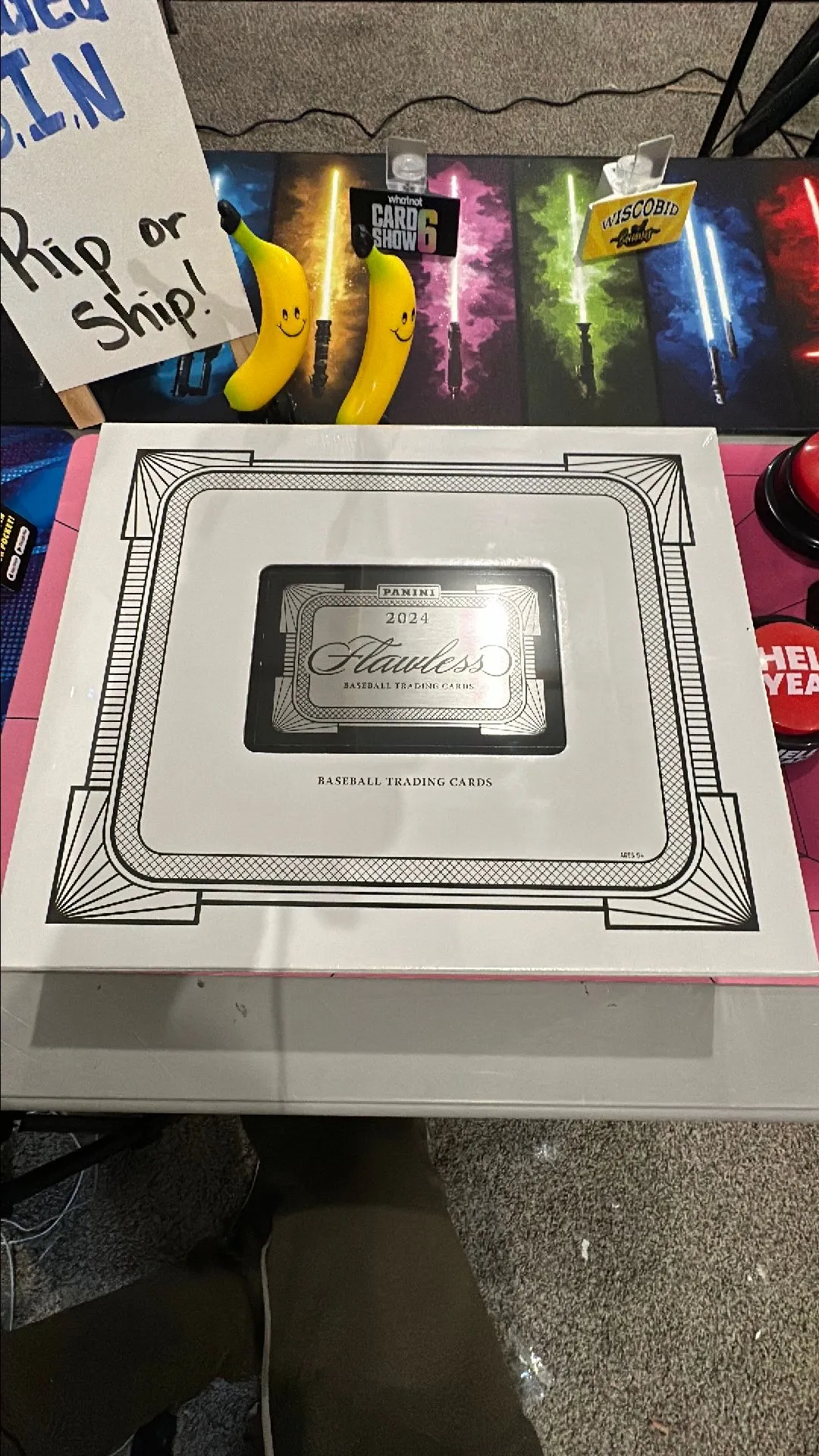 Product image for ( 1 ) 2024 Panini Flawless Baseball Hobby Box Sealed Case Fresh