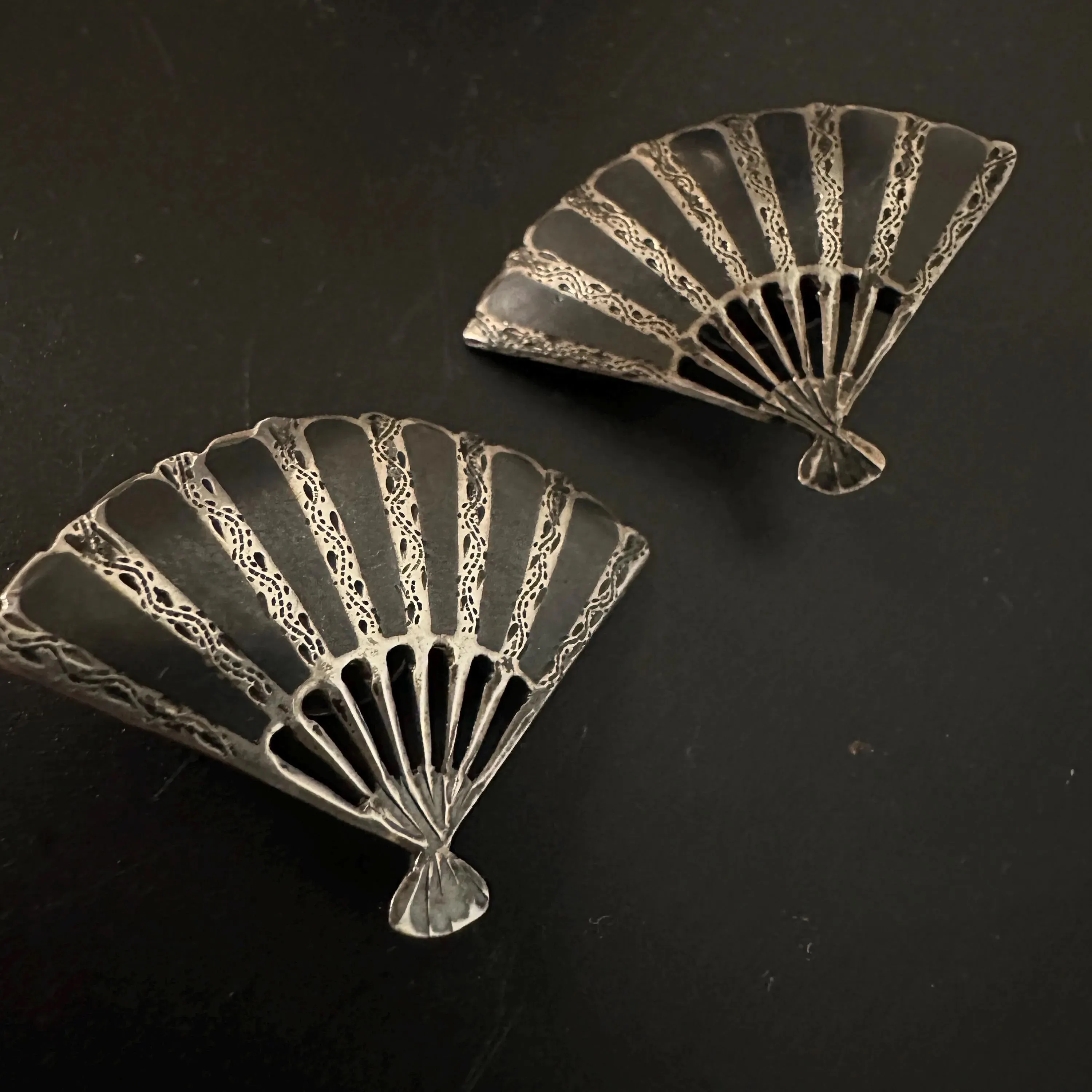 Product image for Sterling Fan Clip-on Earrings