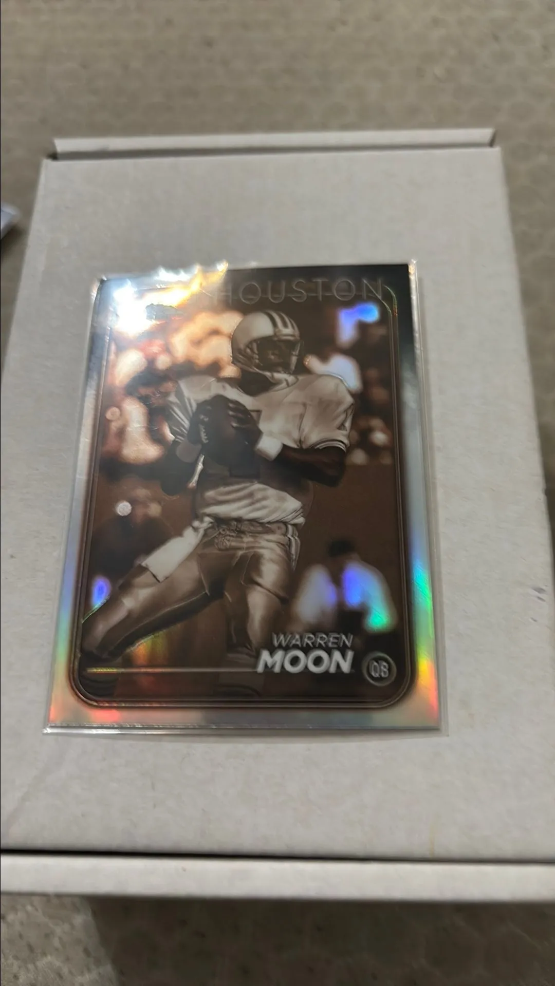 Product image for Warren Moon 2024 Topps chrome refractor sepia Oilers