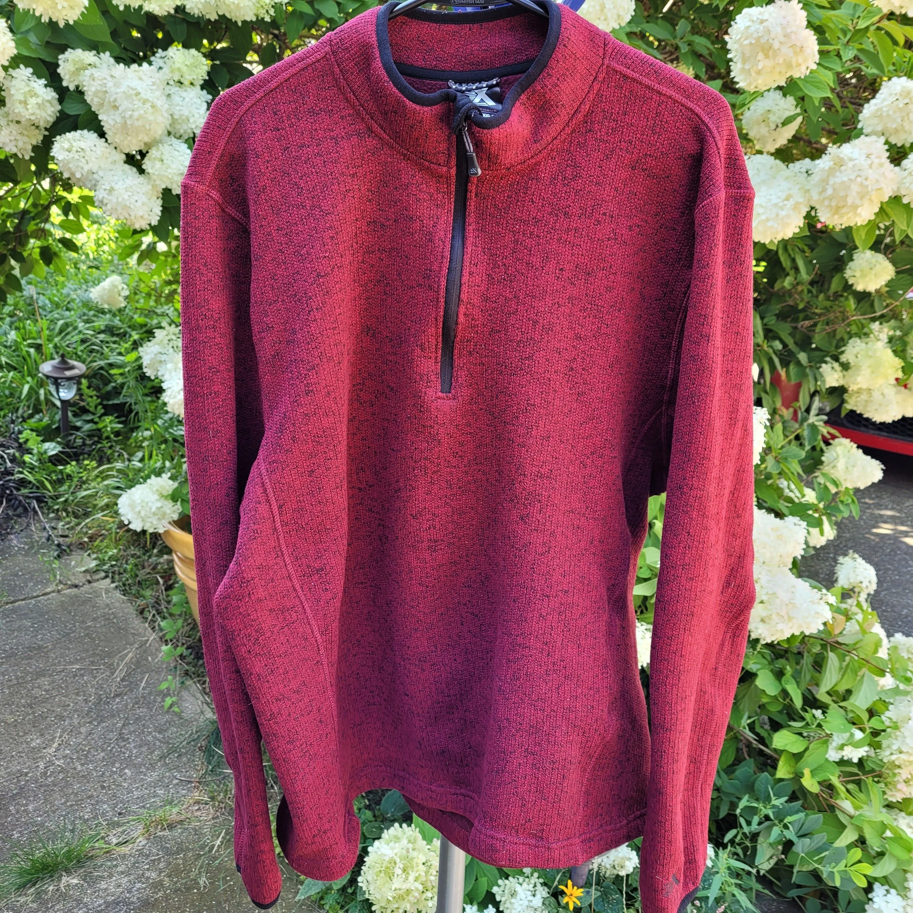 Product image for #106 XXL Zeroxposur 1/4 Zip Knit Fleece Top