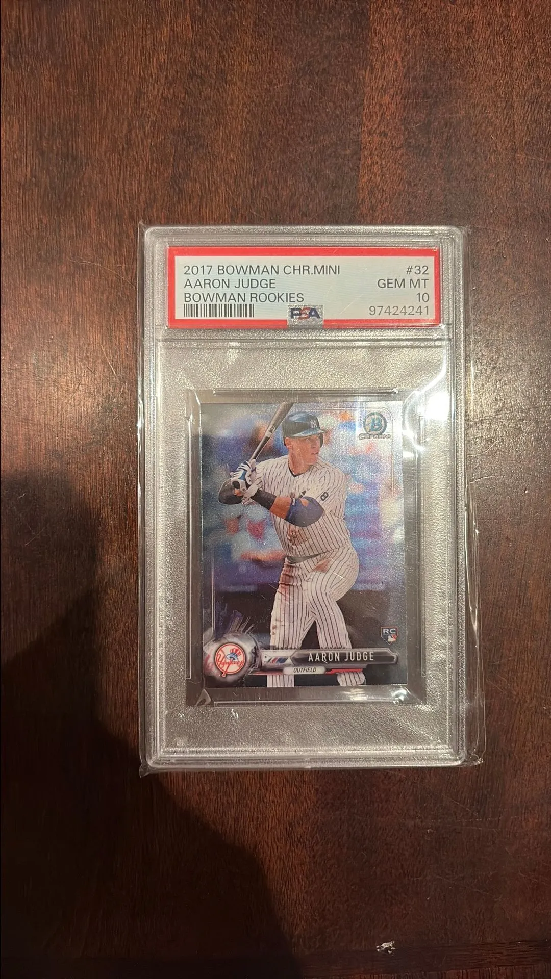 Product image for 2017 Bowman Chrome Mini Aaron Judge RC PSA 10