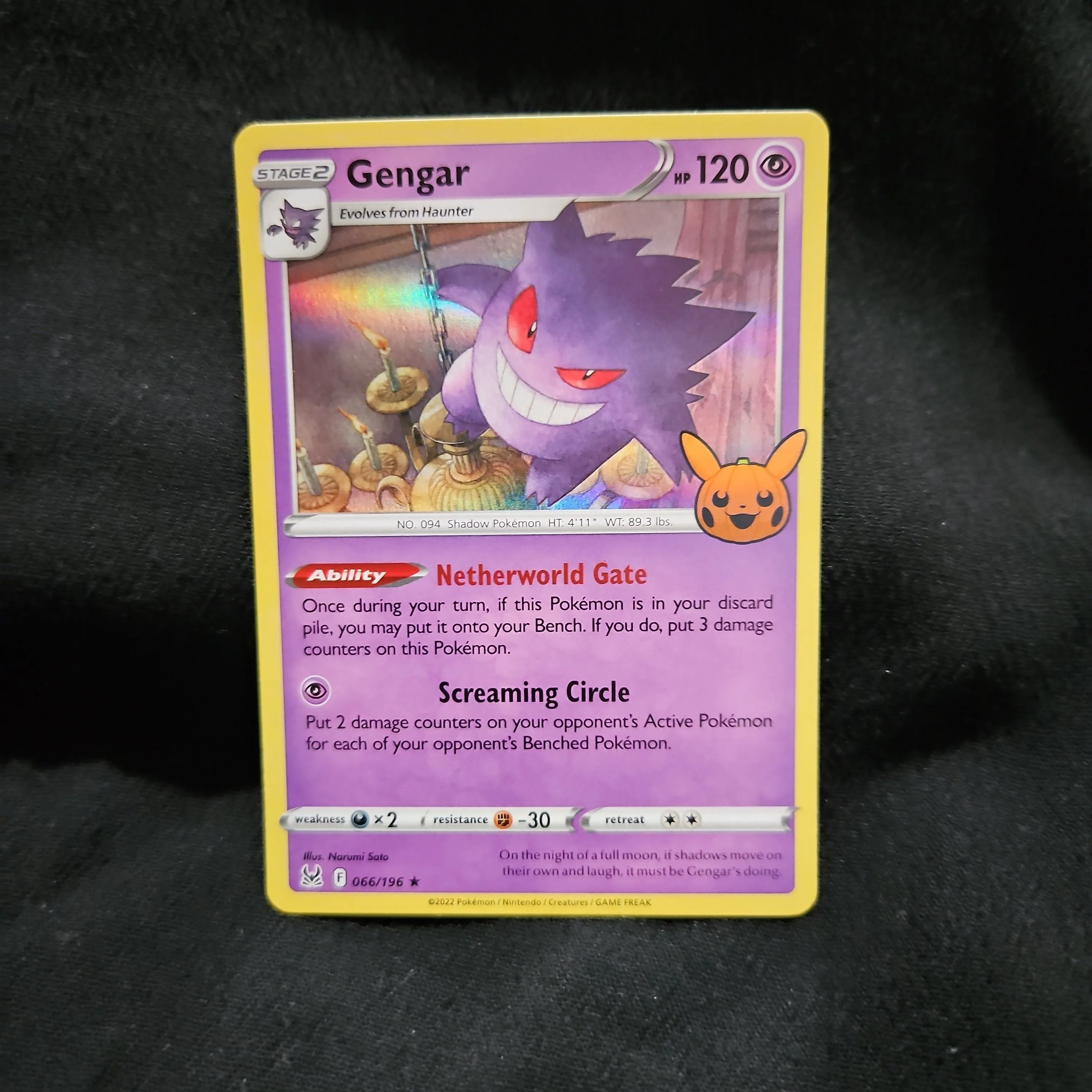 Gengar (066/196) [Sword & Shield: Lost Origin] Lightly Played Reverse Holofoil
