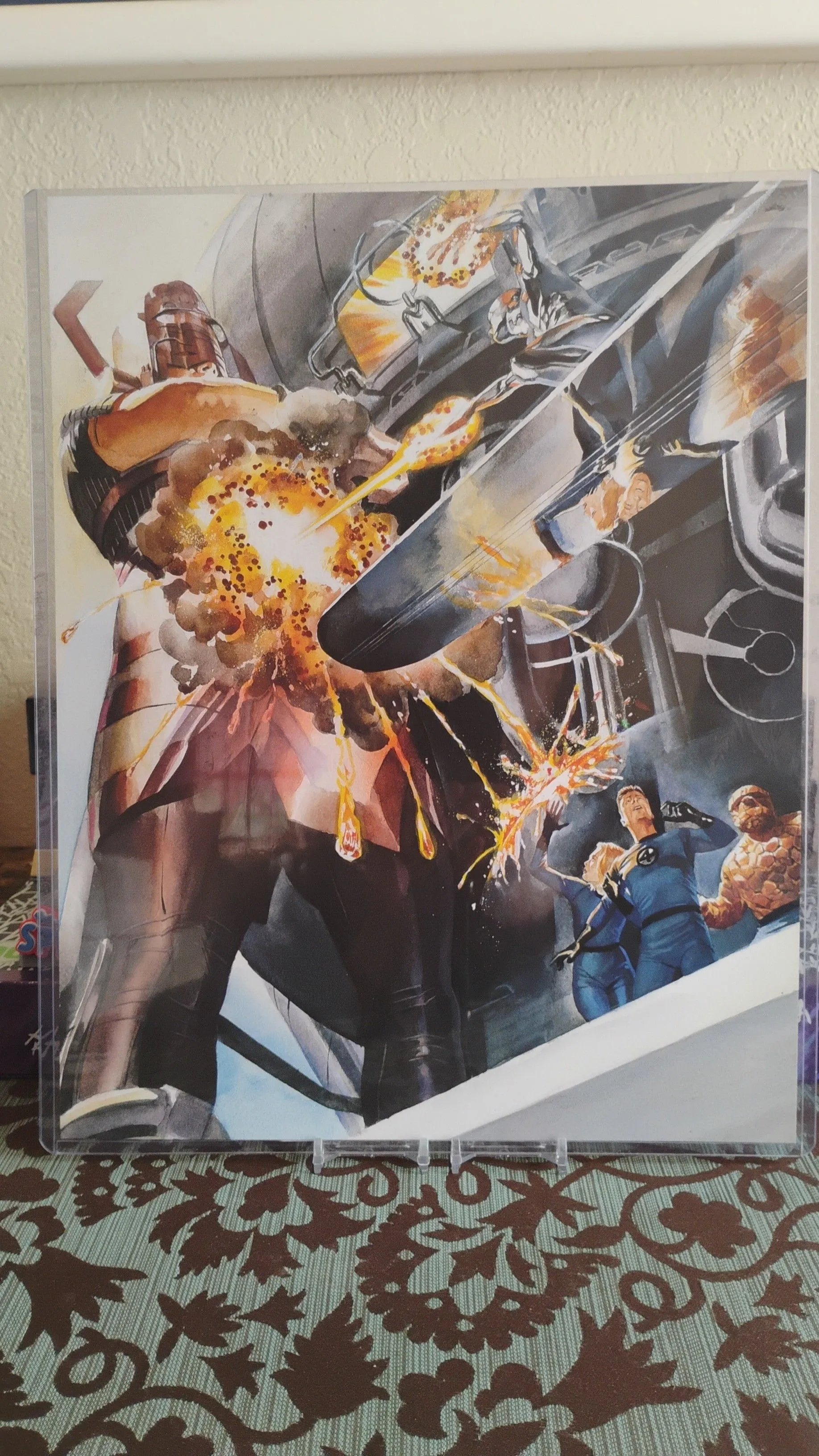 Product image for Fantastic Four/Galactus/Surfer oversized print by Alex Ross
