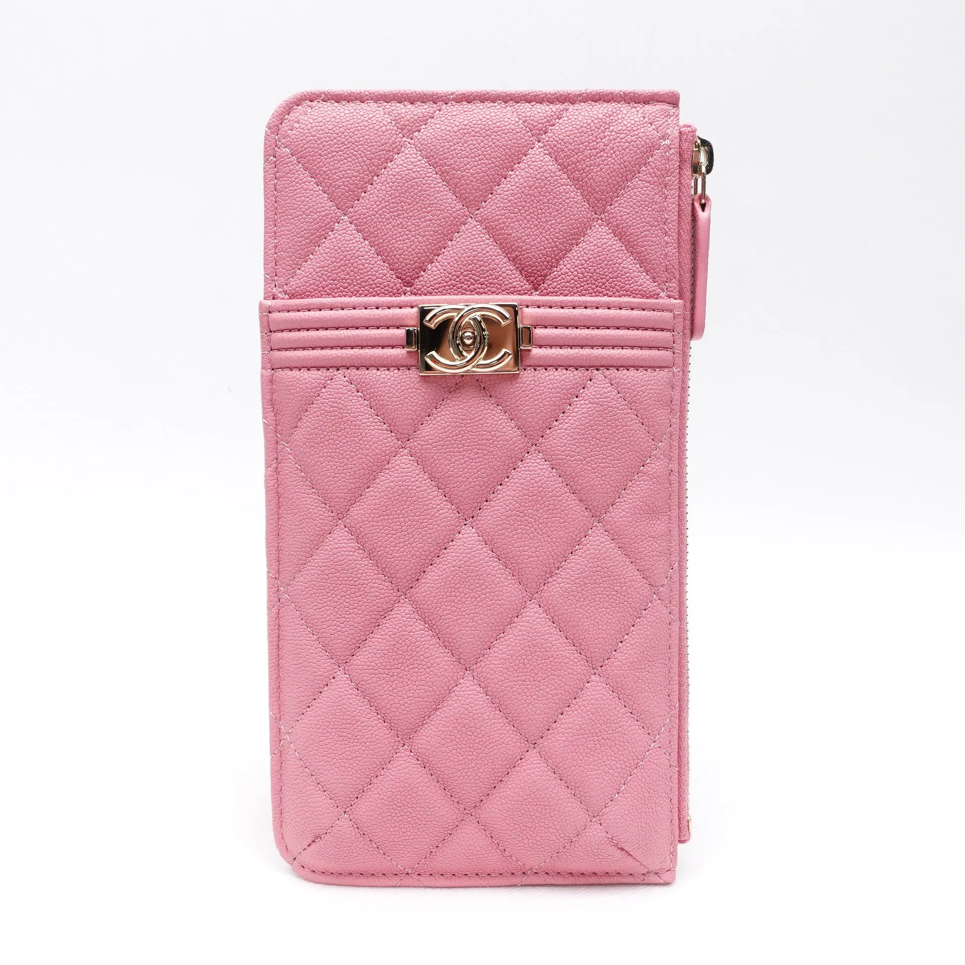 Product image for PRE-OWNED CHANEL - Pink Leboy Caviar Cardholder 