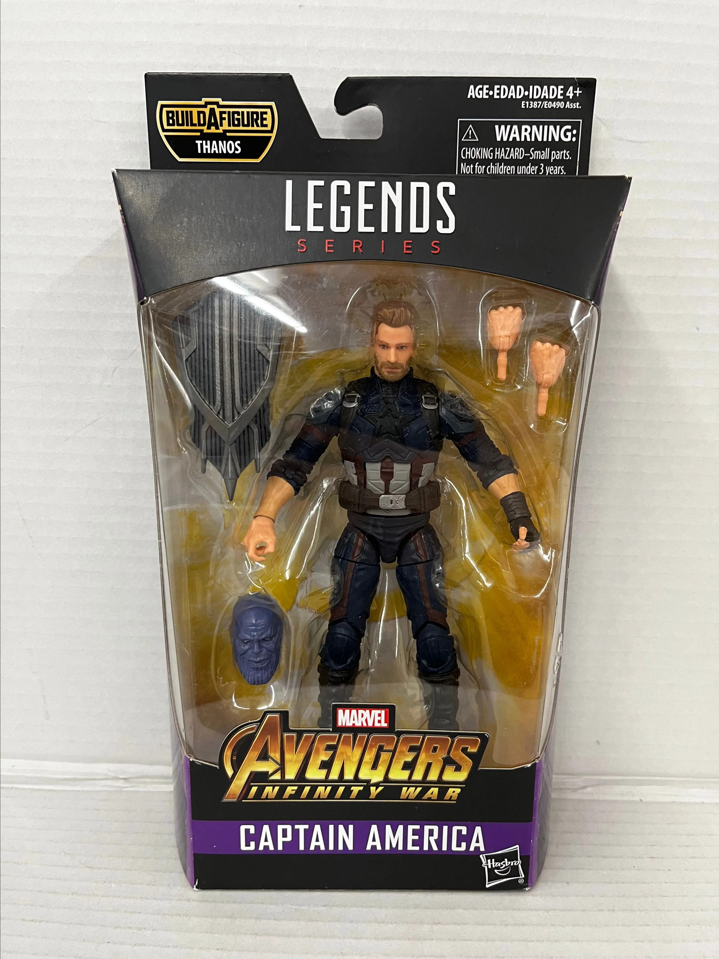 Product image for Marvel Legends 6” Captain America Infinity War New Thanos BAF Piece Avengers