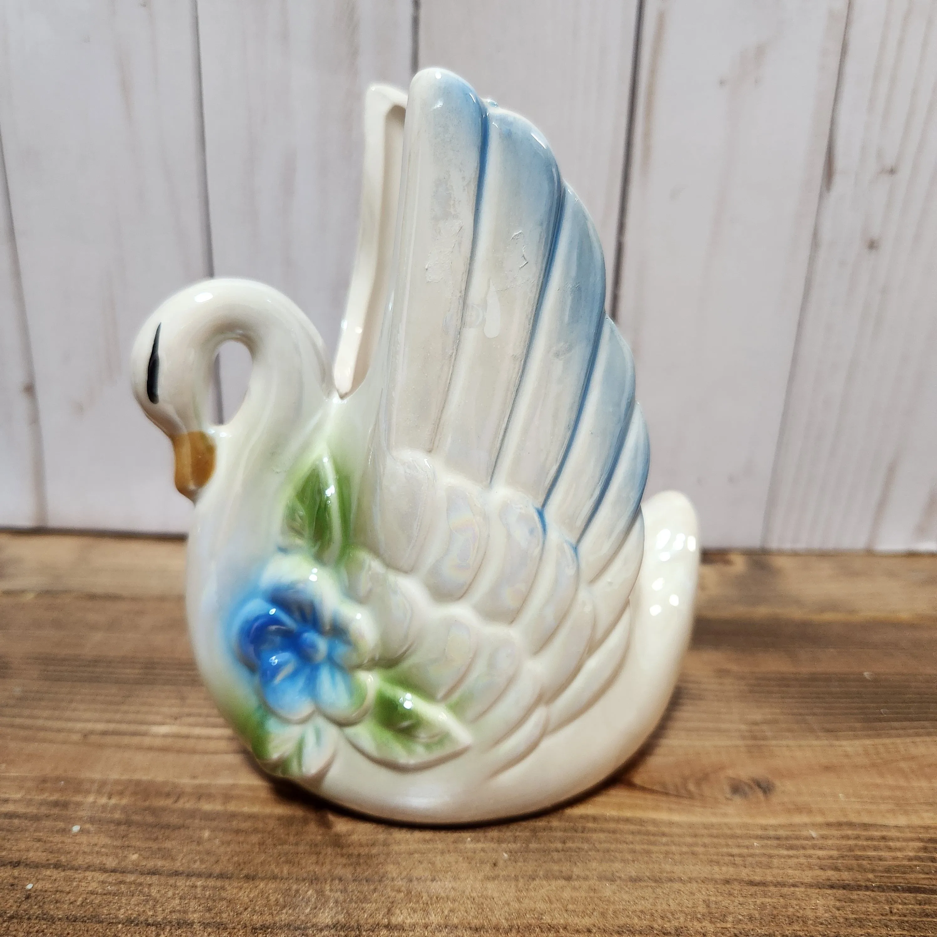 Product image for Ceramic swan planter -luster