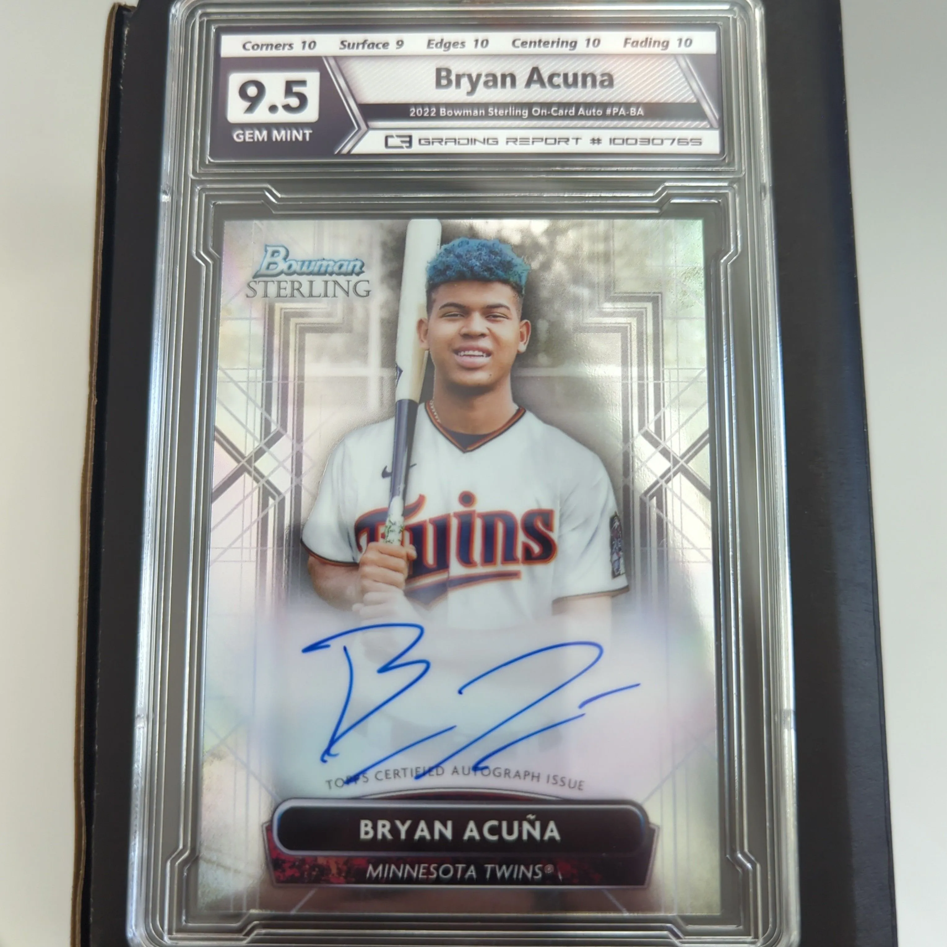Product image for Bryan Acuna Auto Bowman Sterling graded 9.5 Gem Mint