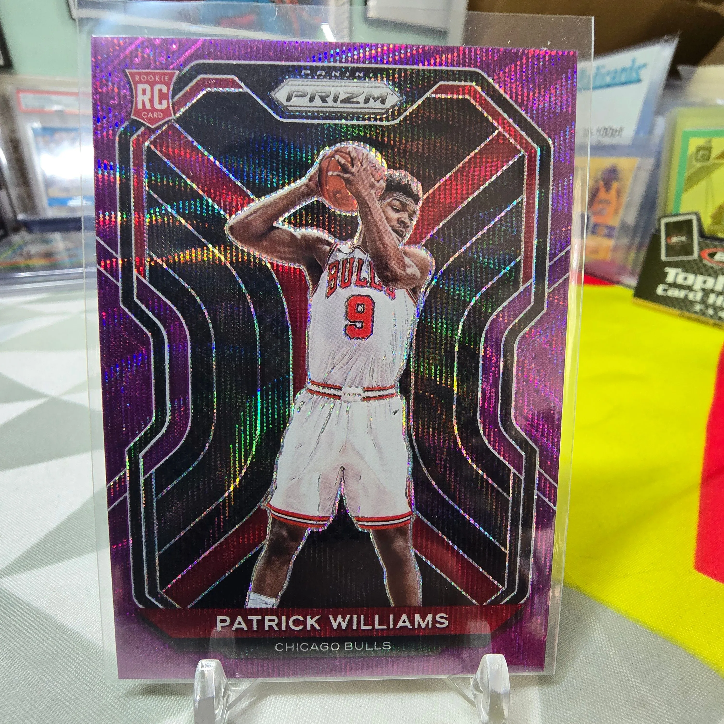 Product image for 2020-21 Panini Prizm Purple Wave Prizm Patrick Williams #288 Rookie RC Bulls