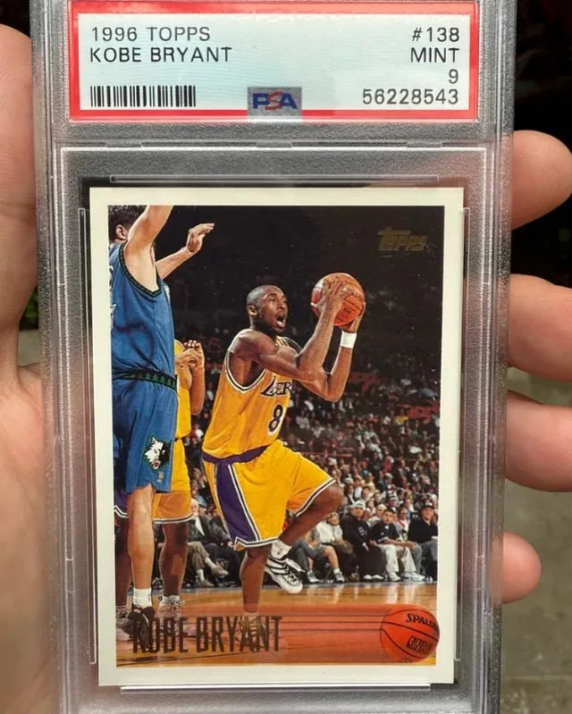 Topps Kobe Bryant Los Angeles Lakers 1996 #138 PSA Authenticated 9 Rookie Card