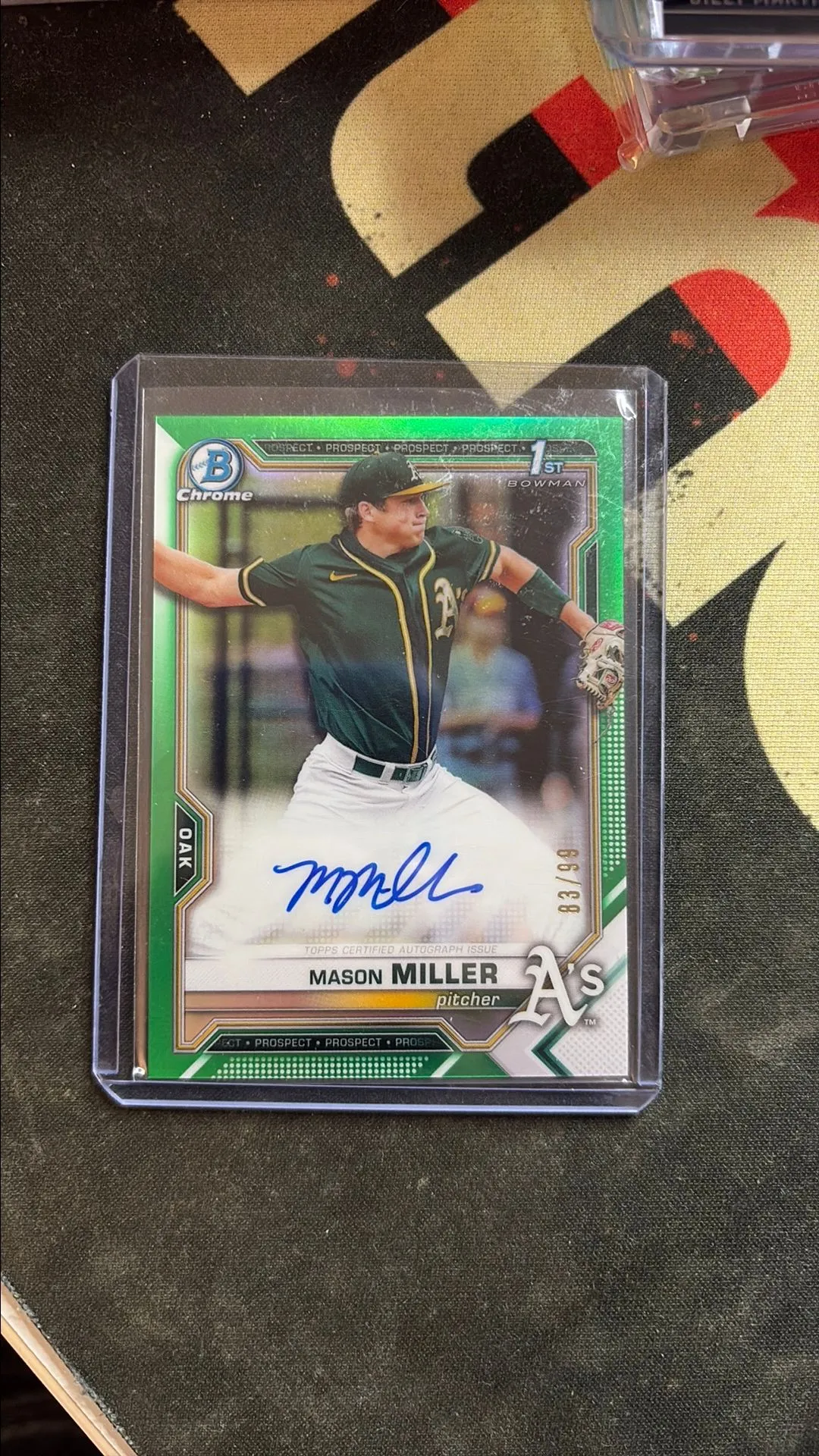Product image for 2021 Bowman Chrome Mason Millet 1st Green /99 Auto