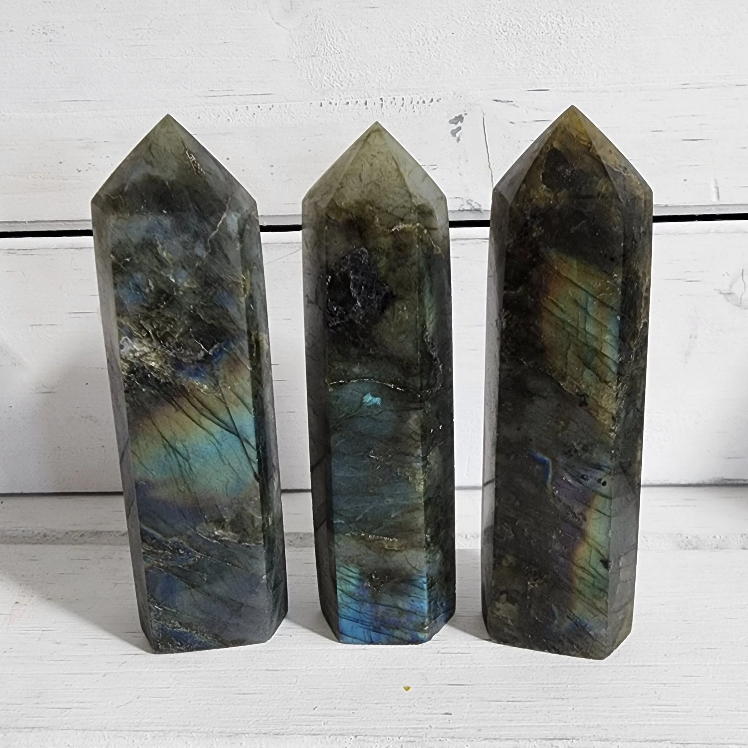 Product image for (3) PC LABRADORITE TOWERS 4IN EACH