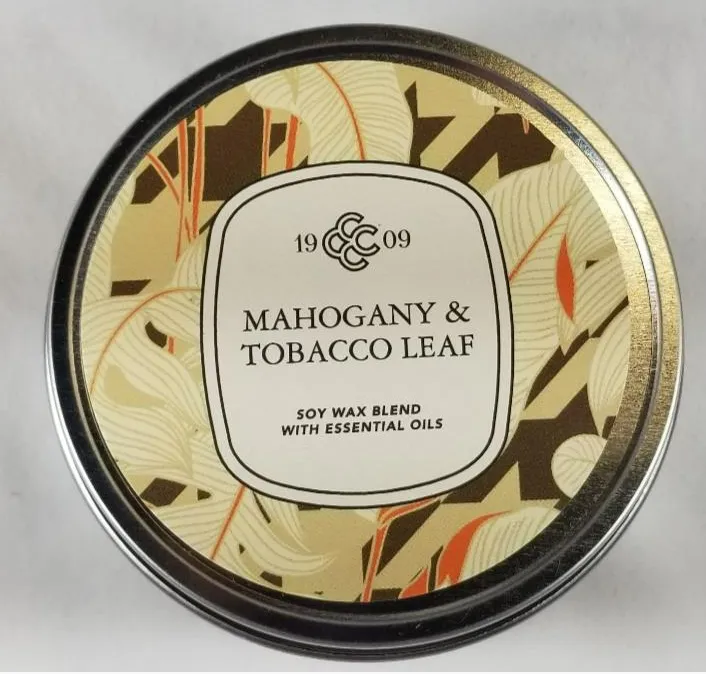 Product image for Colonial Candle Travel Tin MAHOGANY & TOBACCO LEAF