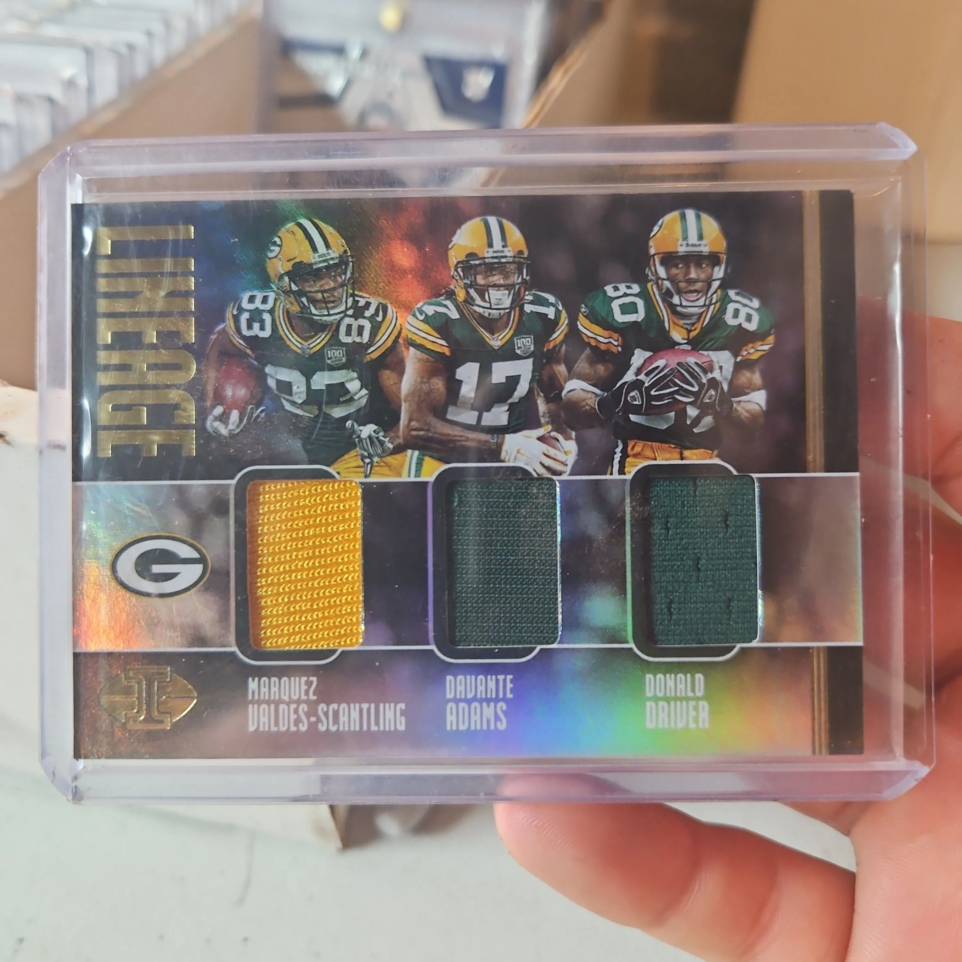 Product image for MVS DAVANTE AND DRIVER GAME USED PATCH