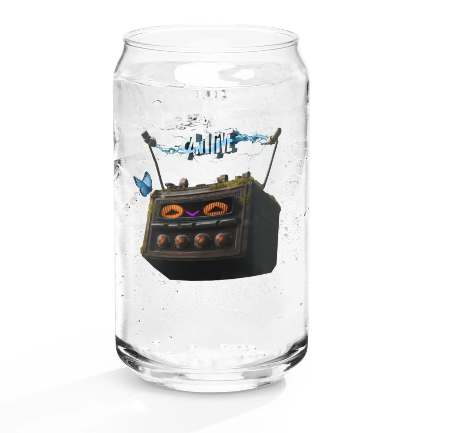 Product image for Can1live Alg0.Rhythm logo 16 oz. Glass