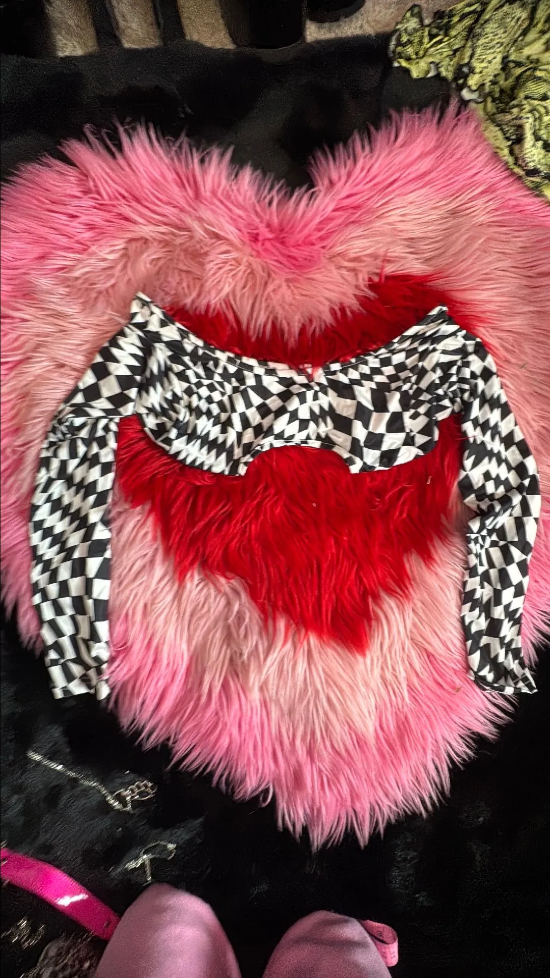 Product image for Checkerboard super crop shrug