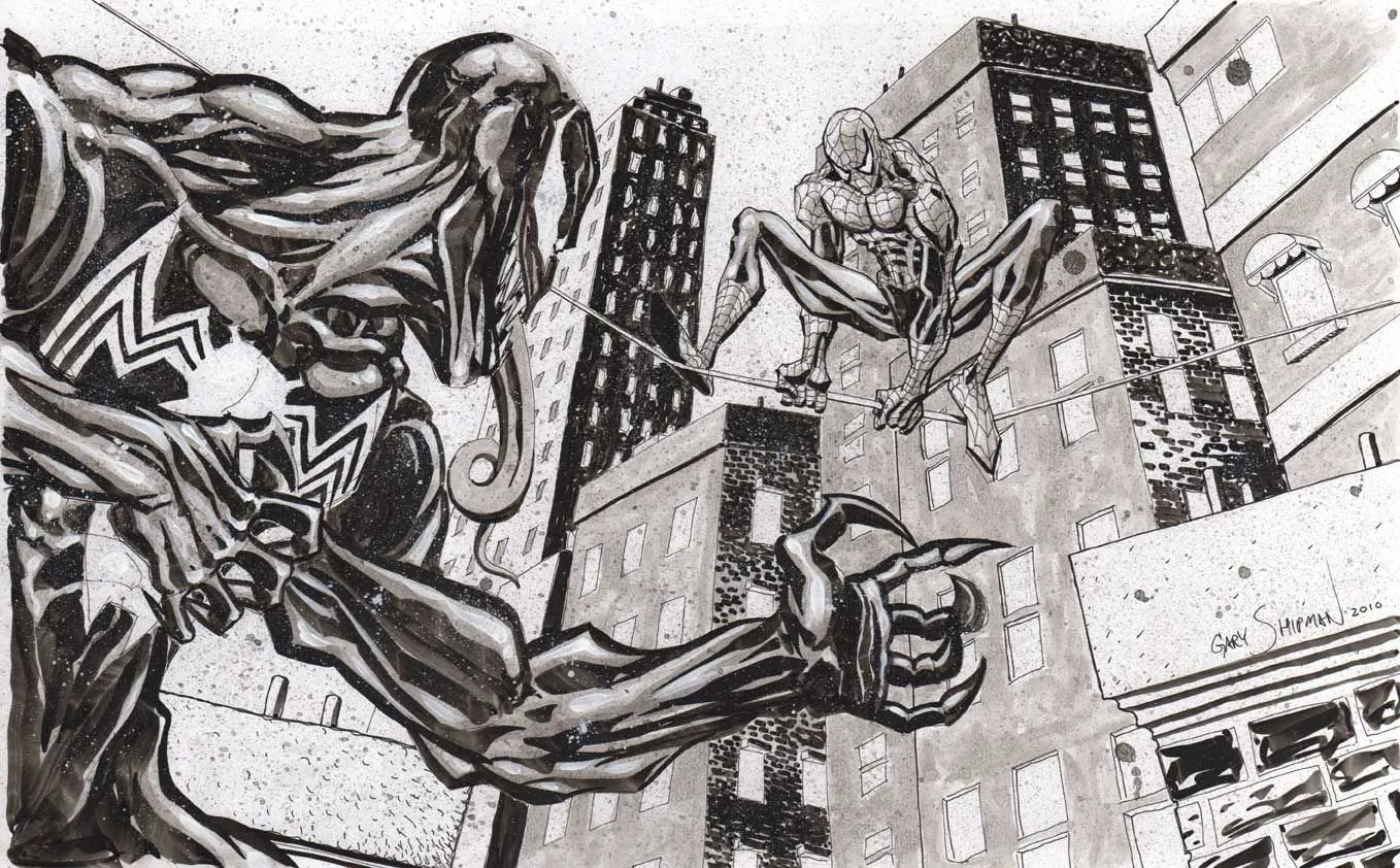 Product image for P Art Print | Spider-Man VS Venom | Marvel