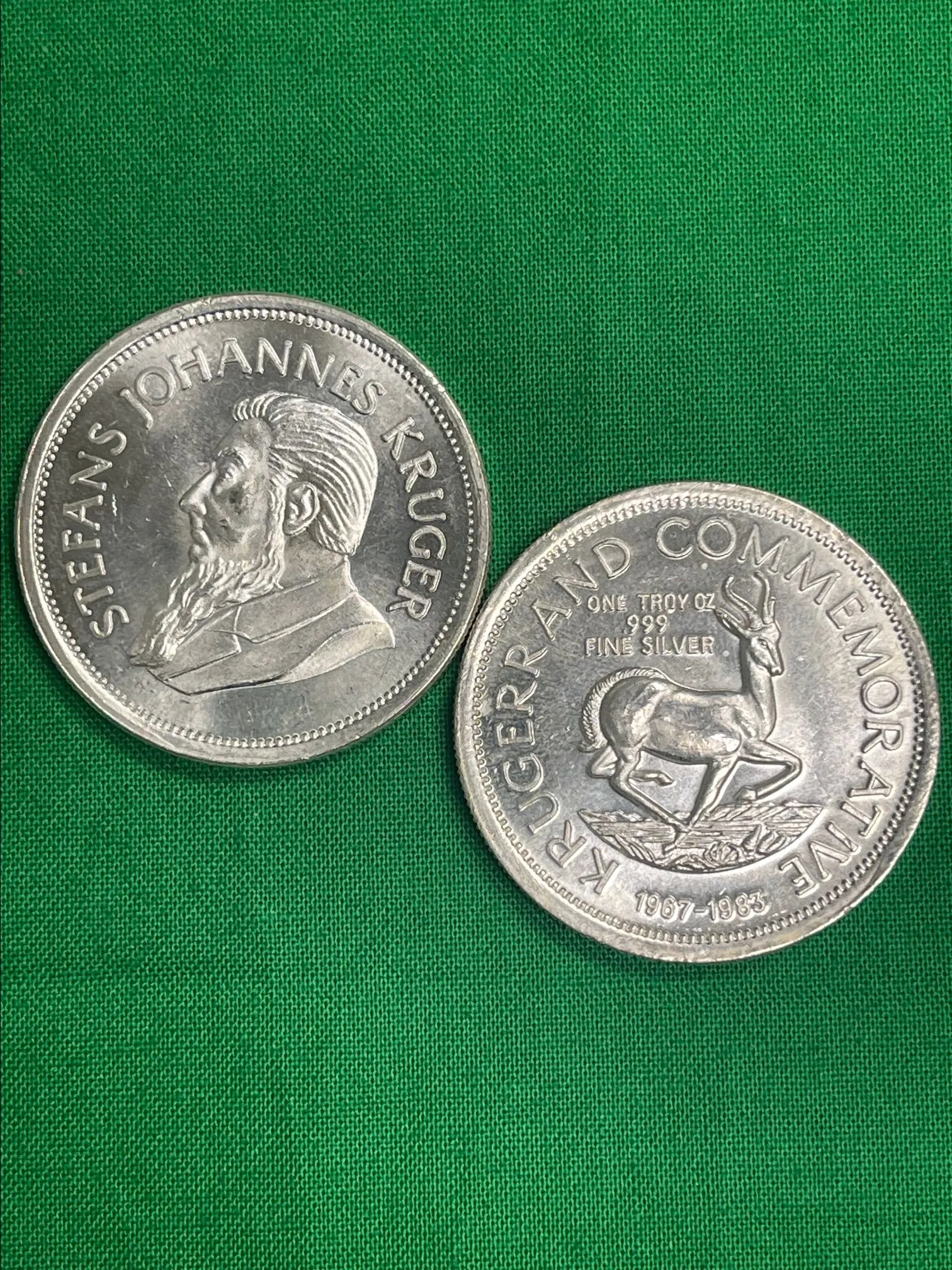Product image for 1983 Krugerrand Commemorative Stefans Johannes Kruger 1 oz. .999 Silver Coin